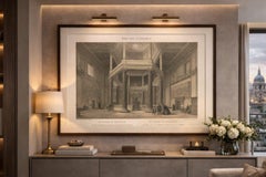 Baptistery of Constantine, Lateran, Rome – Benoist 1869 Lithograph