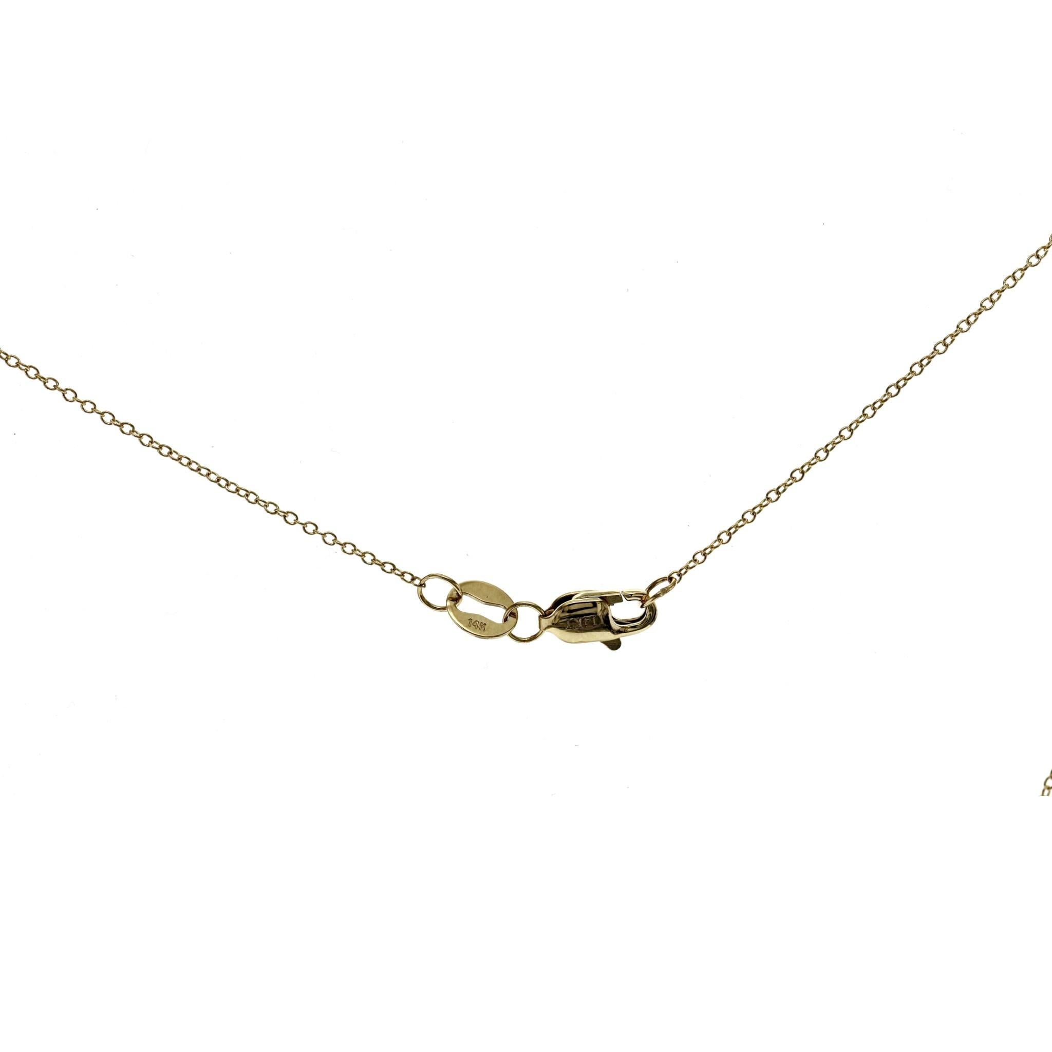 da uomo o donna Bar 0.21 CT Baguette e diamanti rotondi in oro giallo 14K - Collana da 16