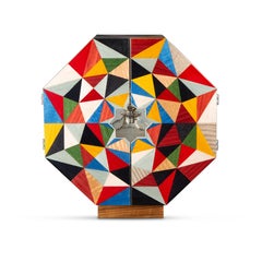 Bar Box Cabinet with exotic hand-laid marquetry in gloss lacquer