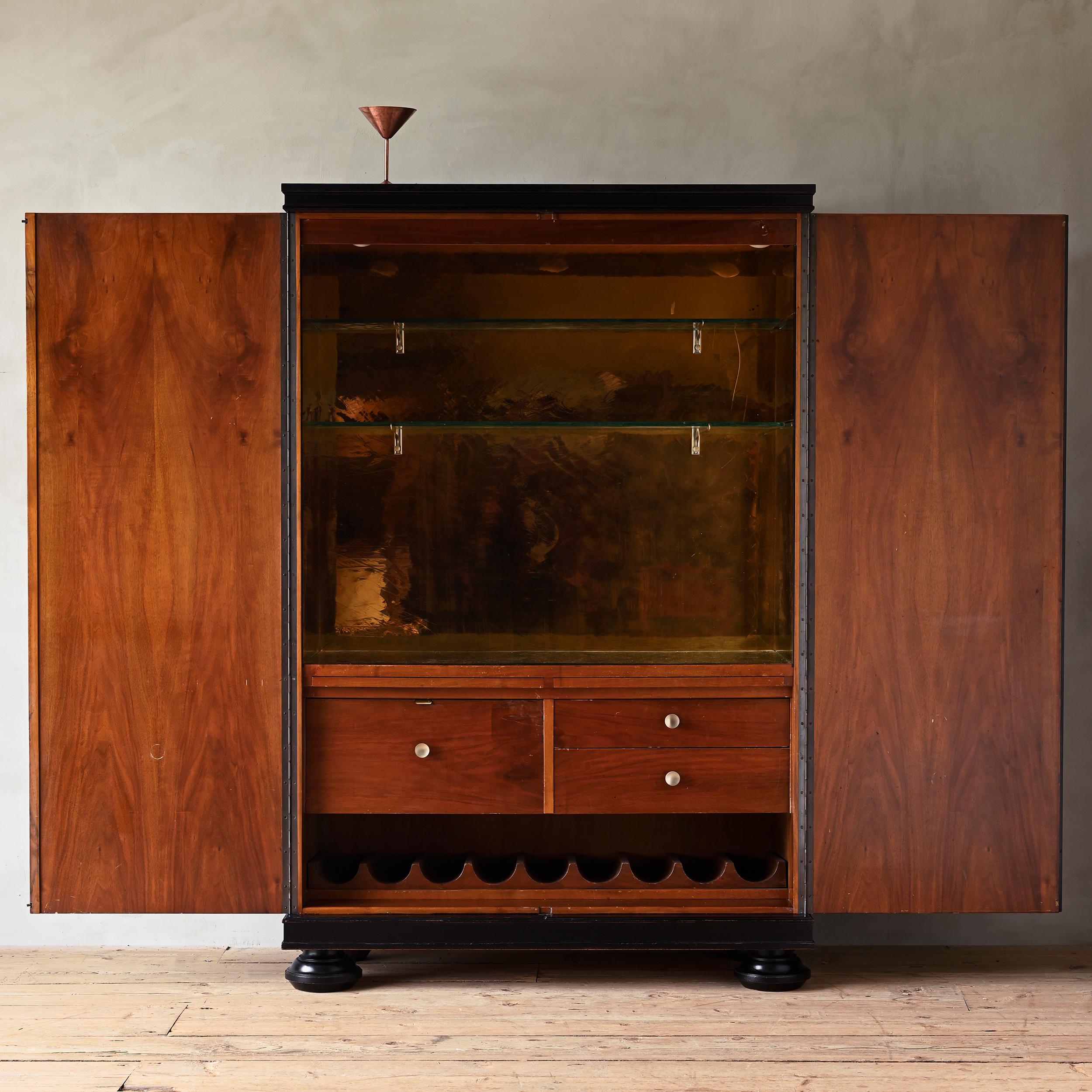 Art Deco Bar Cabinet Attributed to Otto Schulz for Boet, Sweden, 1930s