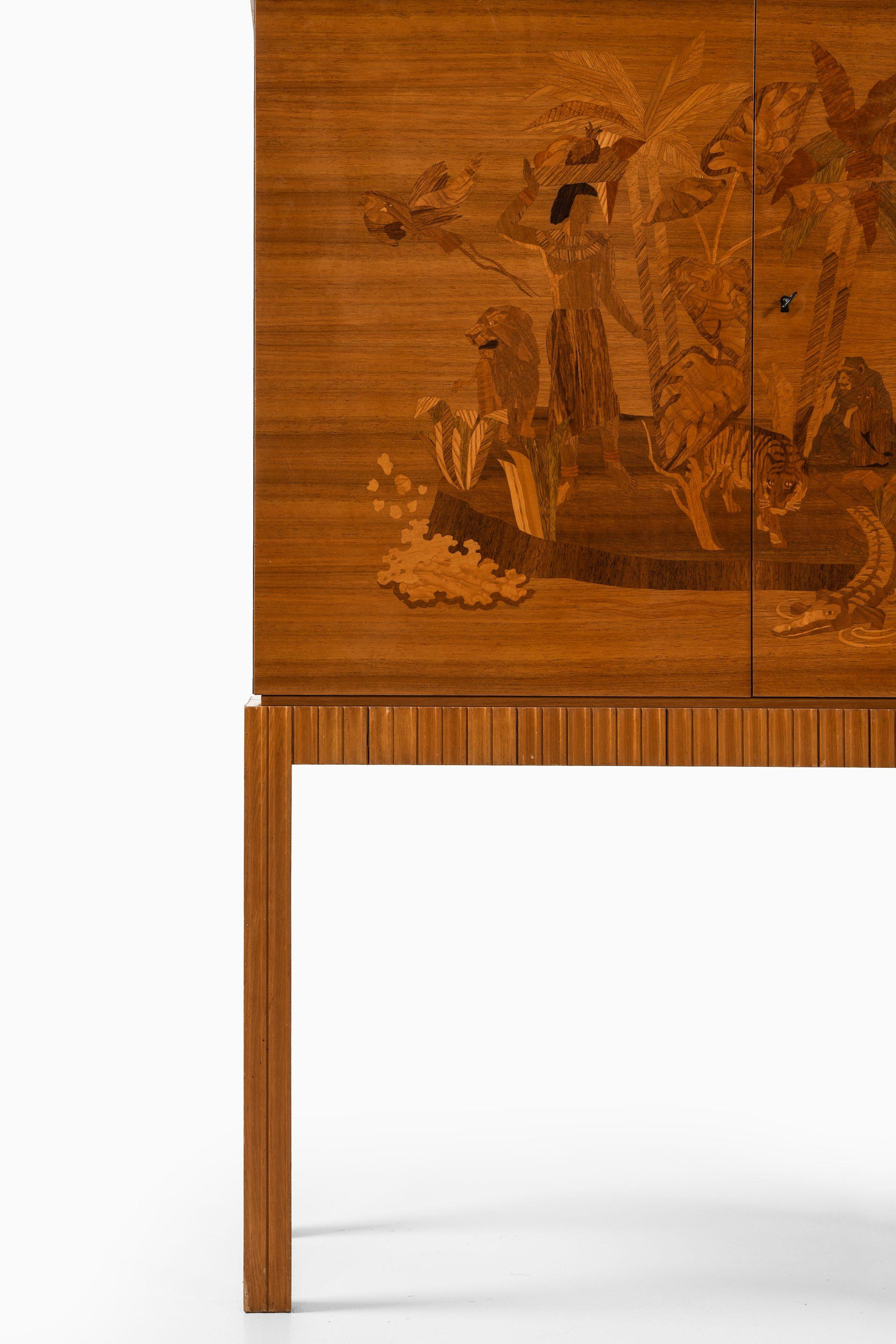 Inlay Bar Cabinet by Erik Matsson, 1950's For Sale
