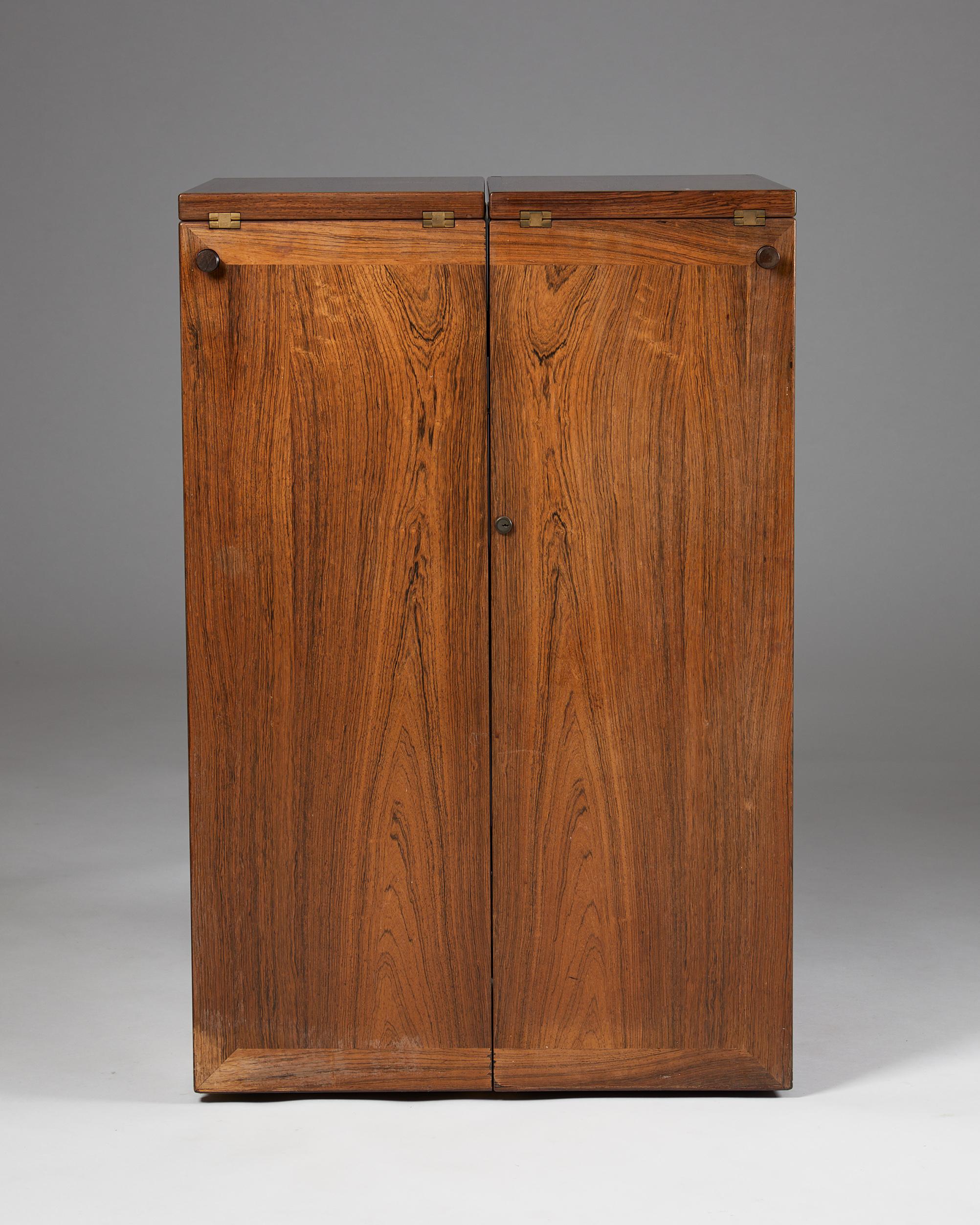 20th Century Bar Cabinet ‘Captain’s bar’, Anonymous for Dyrlund, Denmark, 1960s