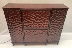 Bar Cabinet Carved Rosewood, Aldo Tura, 1940