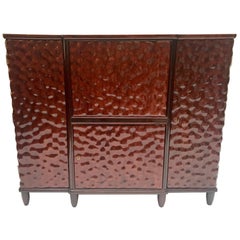 Bar Cabinet Carved Rosewood, Aldo Tura, 1940