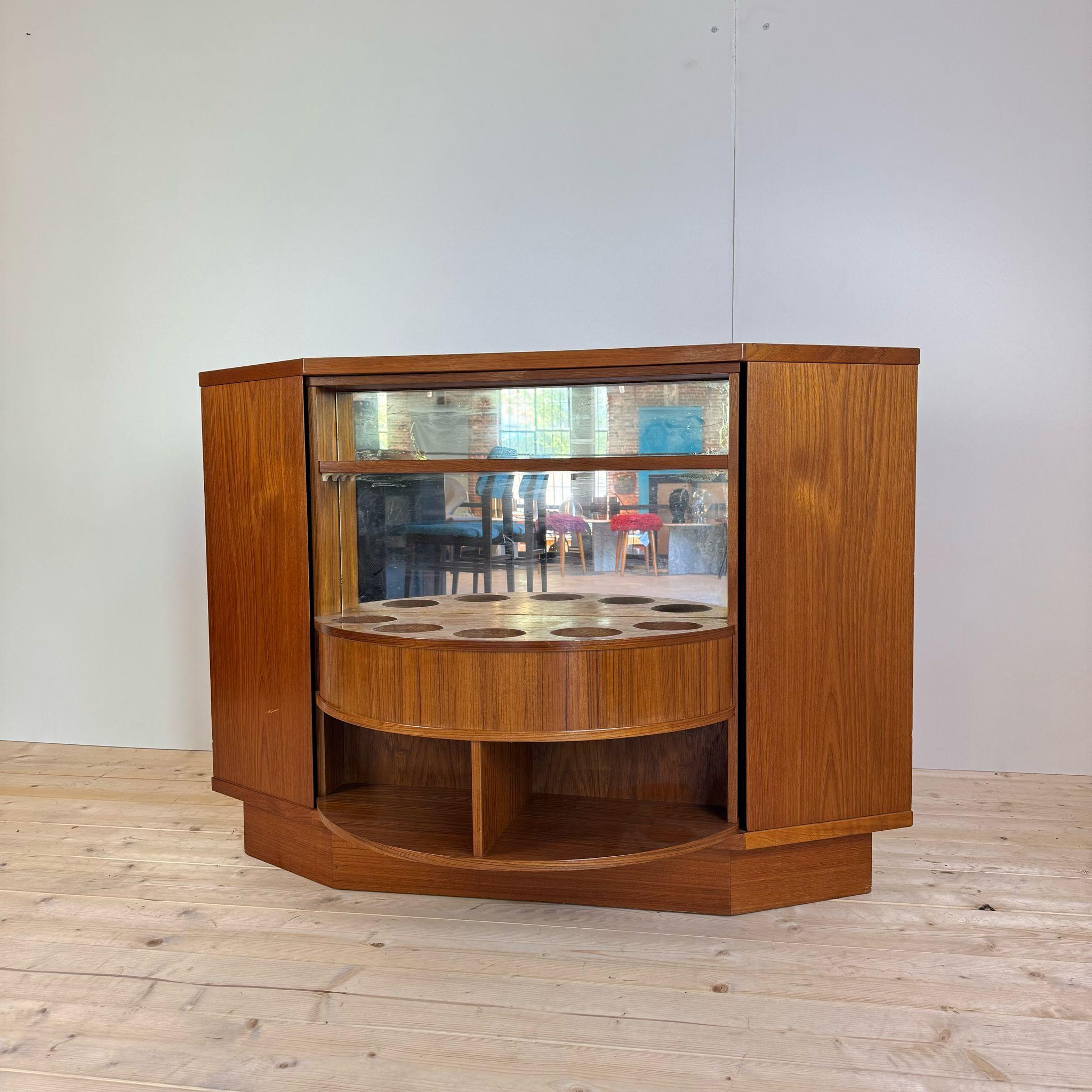 Placage Meuble bar, Danemark 1960