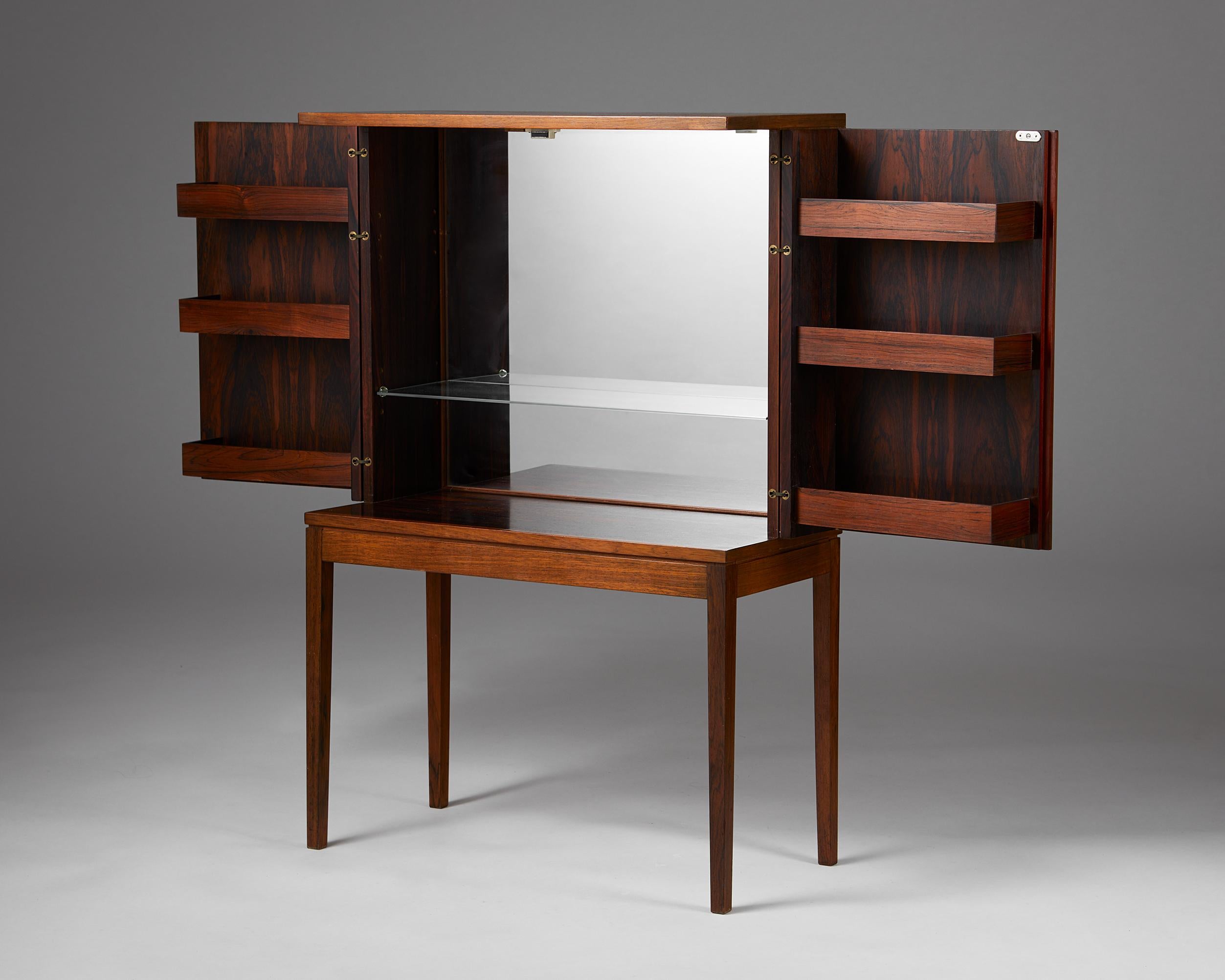 Bar Cabinet Designed by Henning Korch for CF Christensen Silkeborg, Denmark In Good Condition In Stockholm, SE