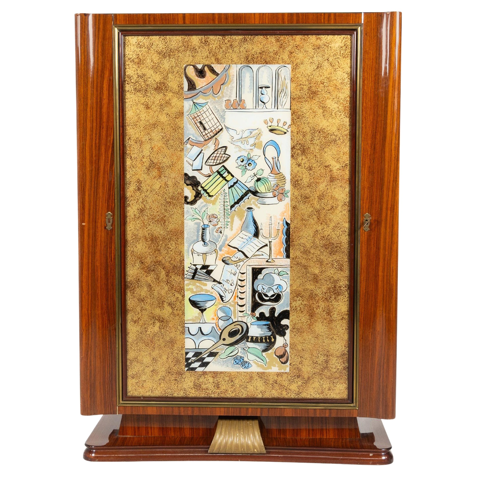 Bar cabinet designed by Marino Meo and made by Luigi Scremin, circa 1946