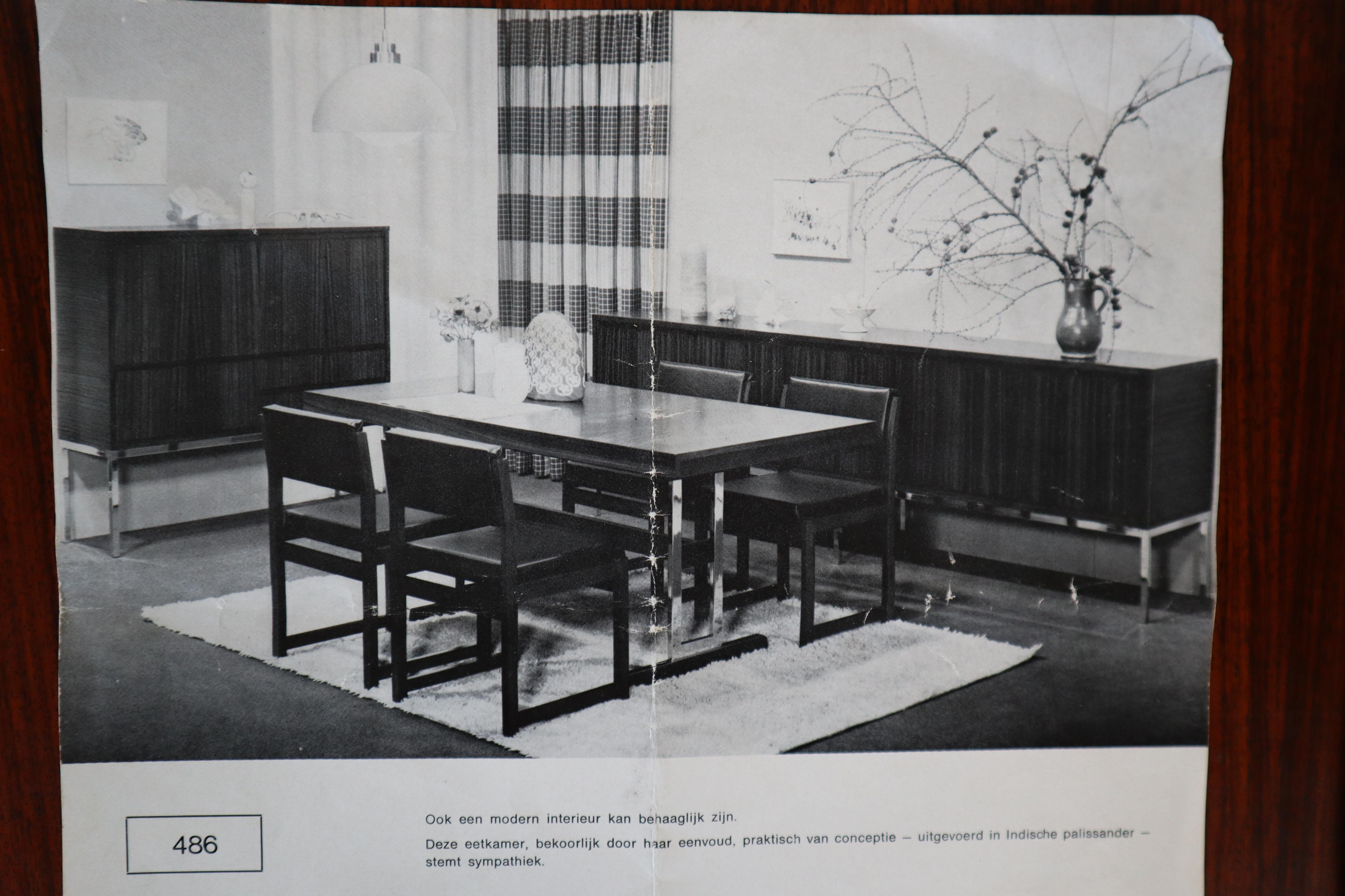 Meuble de bar en bois de rose indien produit par Meubelfabriek Aurora, Belgique 1967 en vente 7