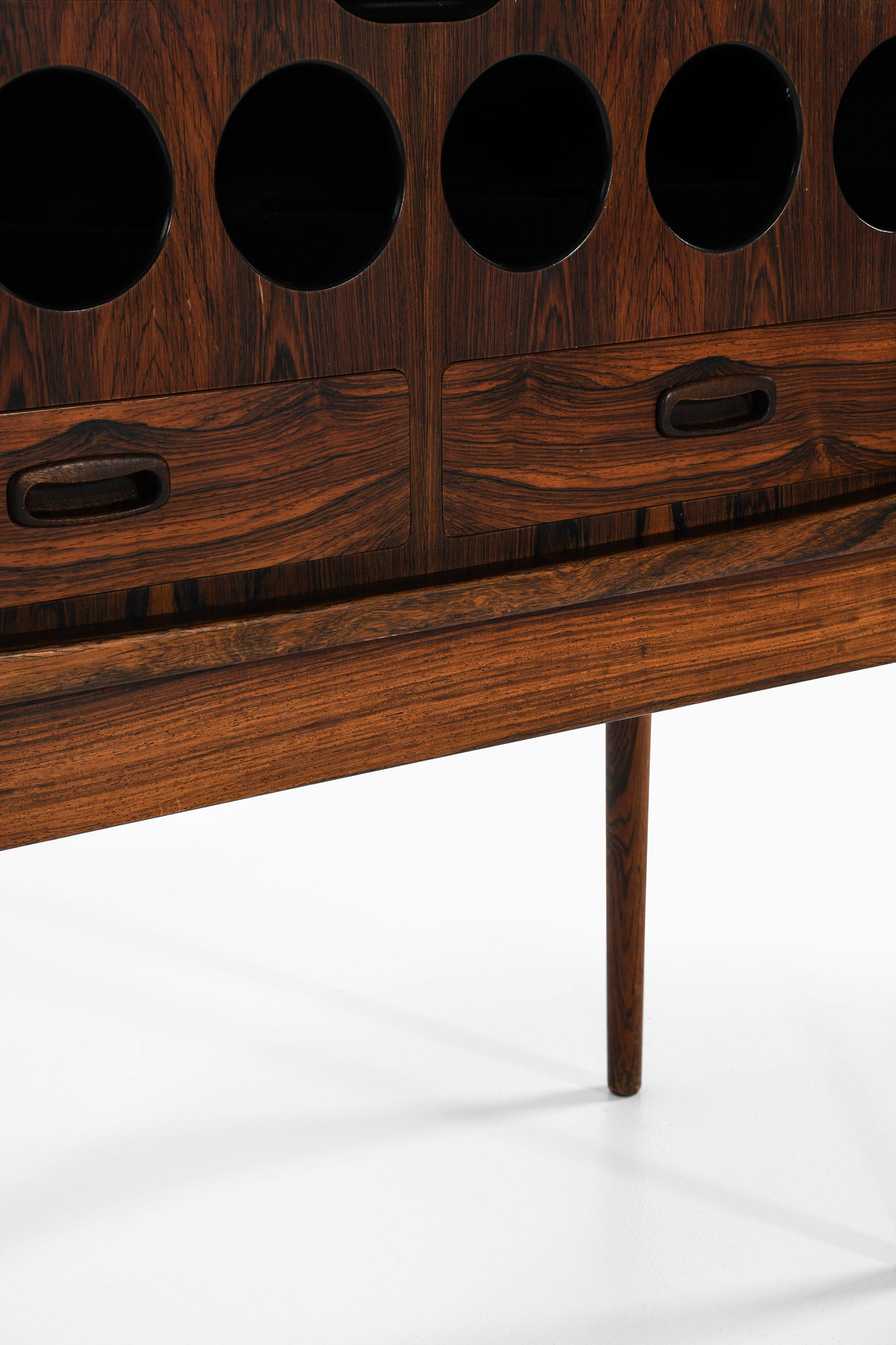 20th Century Bar Cabinet in Rosewood, Glass and Steel by Torbjørn Afdal, 1960's For Sale
