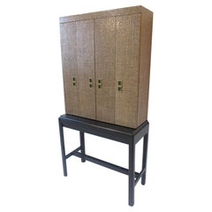 Vintage Bar Cabinet in the Style of Karl Springer / Baker Furniture