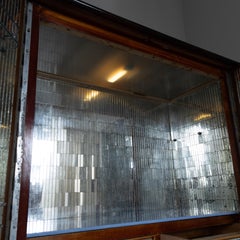 Bar cabinet in wood and mirror, Art Nouveau style