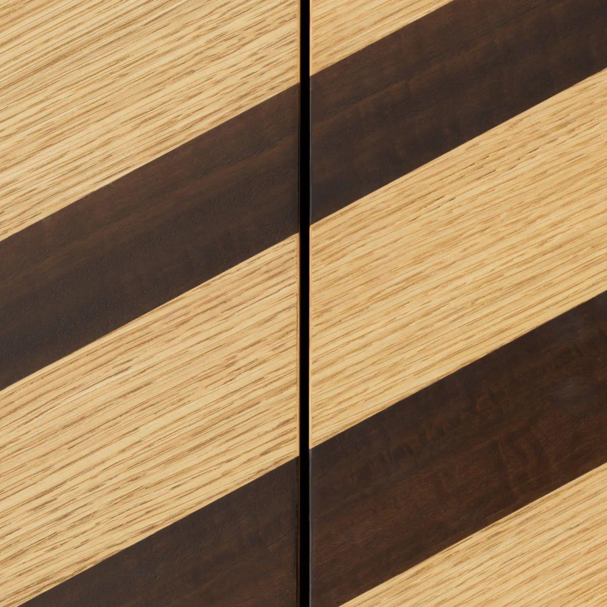 Mobile bar - Impiallacciatura in Oak Oak e Eucalipto naturale in vendita 3