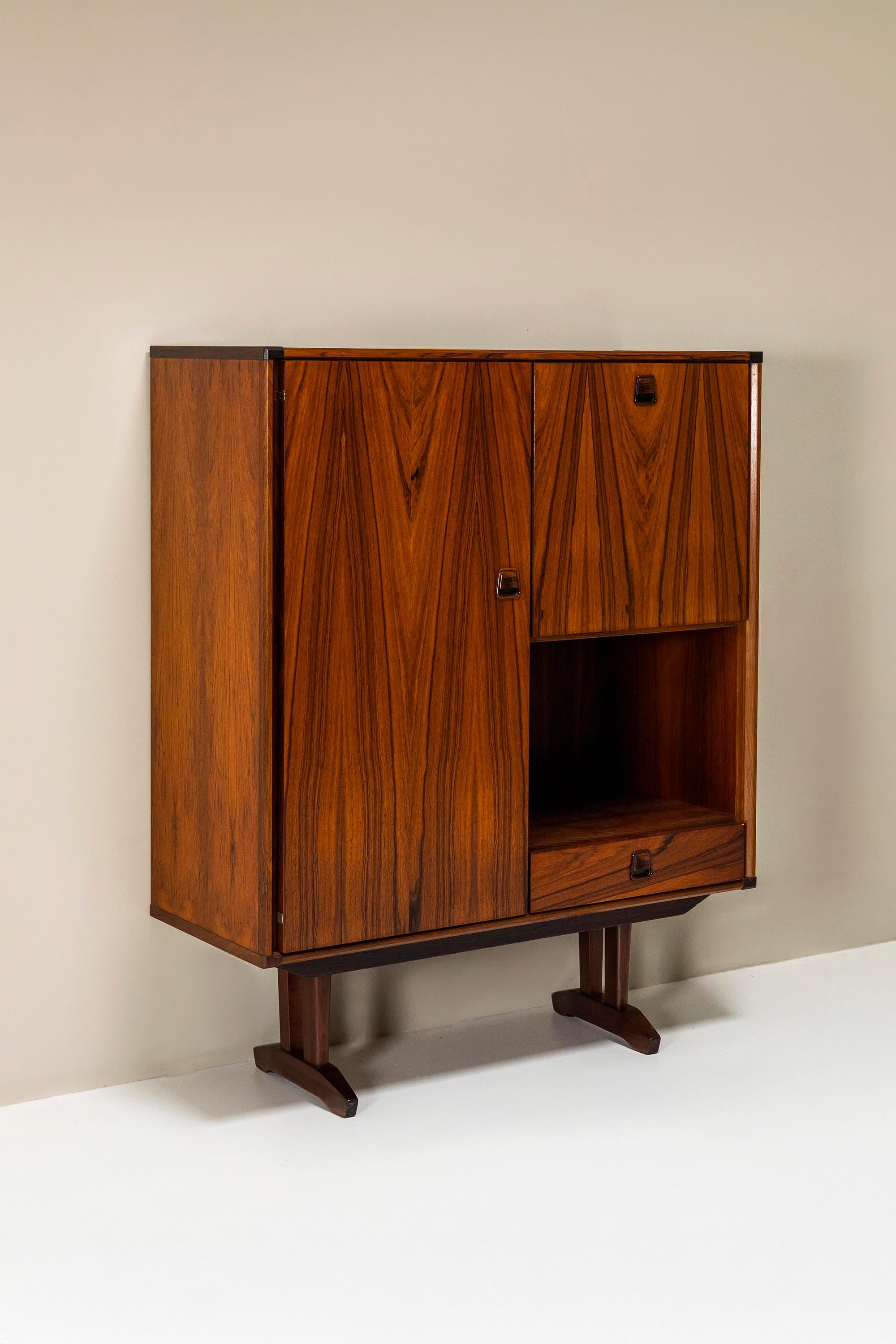 Dutch Bar Cabinet or Highboard in Rosewood by Topform, The Netherlands 1960s