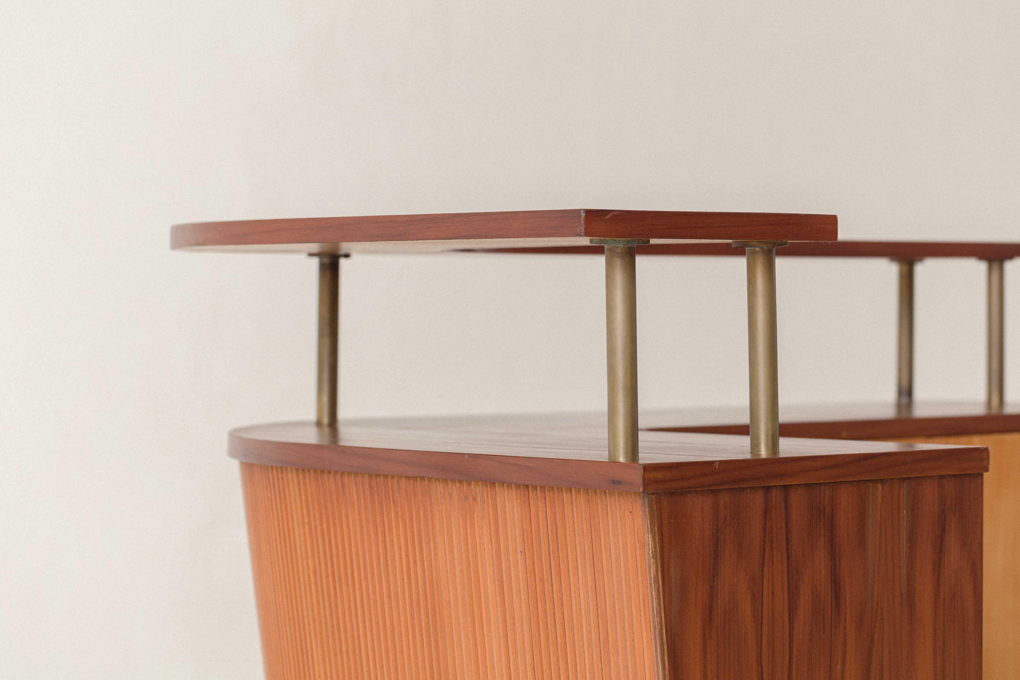 Bar Cabinet with Footrest by Carlo Hauner and Martin Eisler, c. 1955, Forma S.A For Sale 4