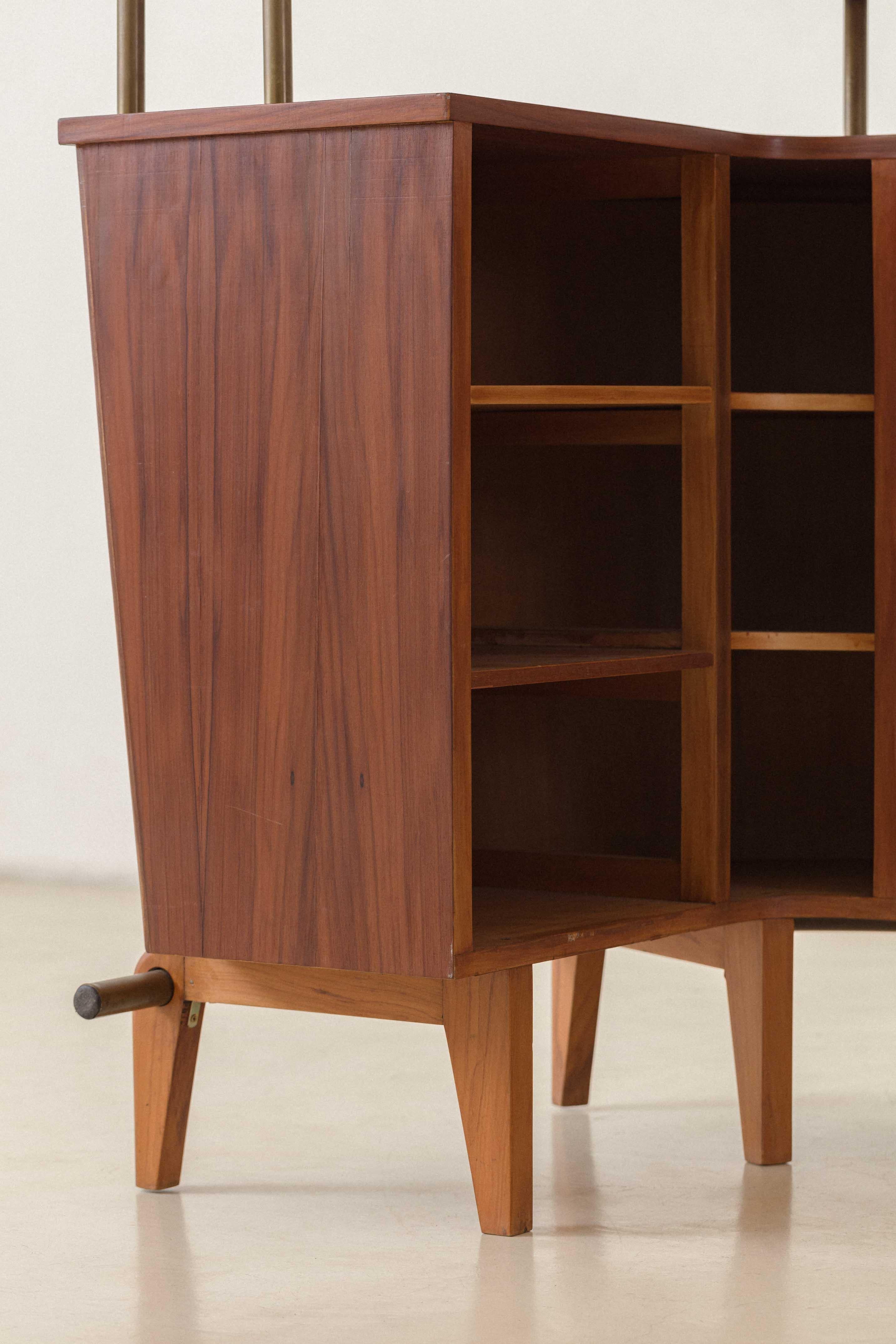 Mid-20th Century Bar Cabinet with Footrest by Carlo Hauner and Martin Eisler, c. 1955, Forma S.A For Sale