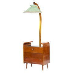 Bar Cabinet with Lampshade in Retro Mid-Century Modern Style, ca. 1960s