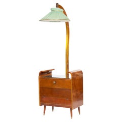 Bar Cabinet with Lampshade in Retro Mid-Century Modern Style, ca. 1960s