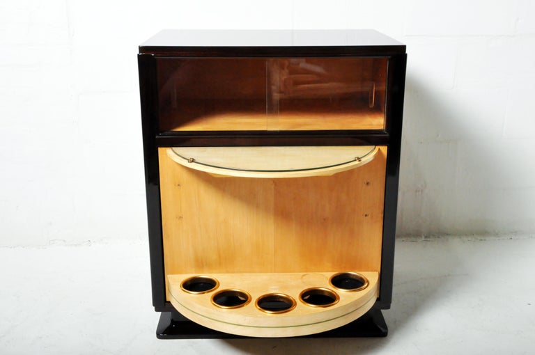 Hungarian Bar Cabinet with Rotating Bottle Display For Sale