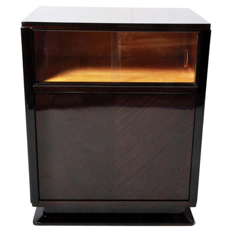 Bar Cabinet with Rotating Bottle Display For Sale