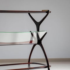 Chariot de bar et Stand de revues par Cesare Lacca, Italie, années 1960