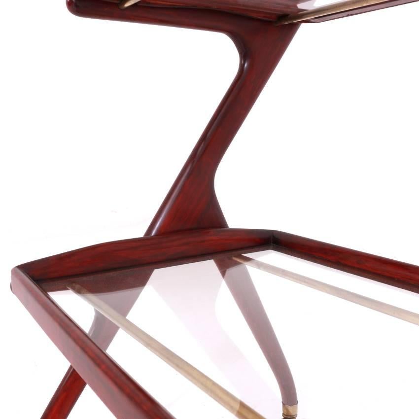 Mid-Century Modern Bar Cart Attributed to Cesare Lacca, Italy, 1950s