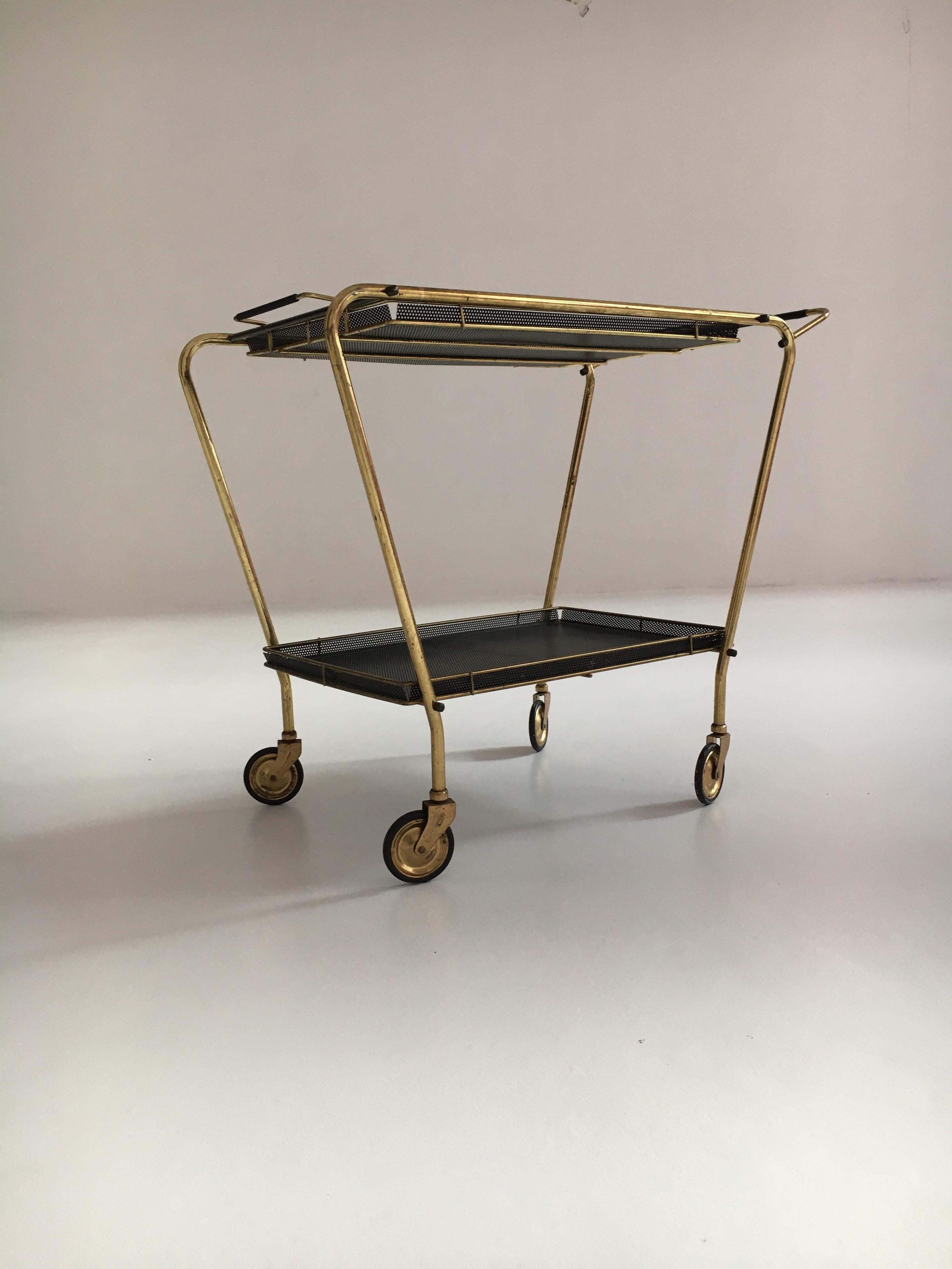 Metal Bar Cart, Austria, 1950s For Sale