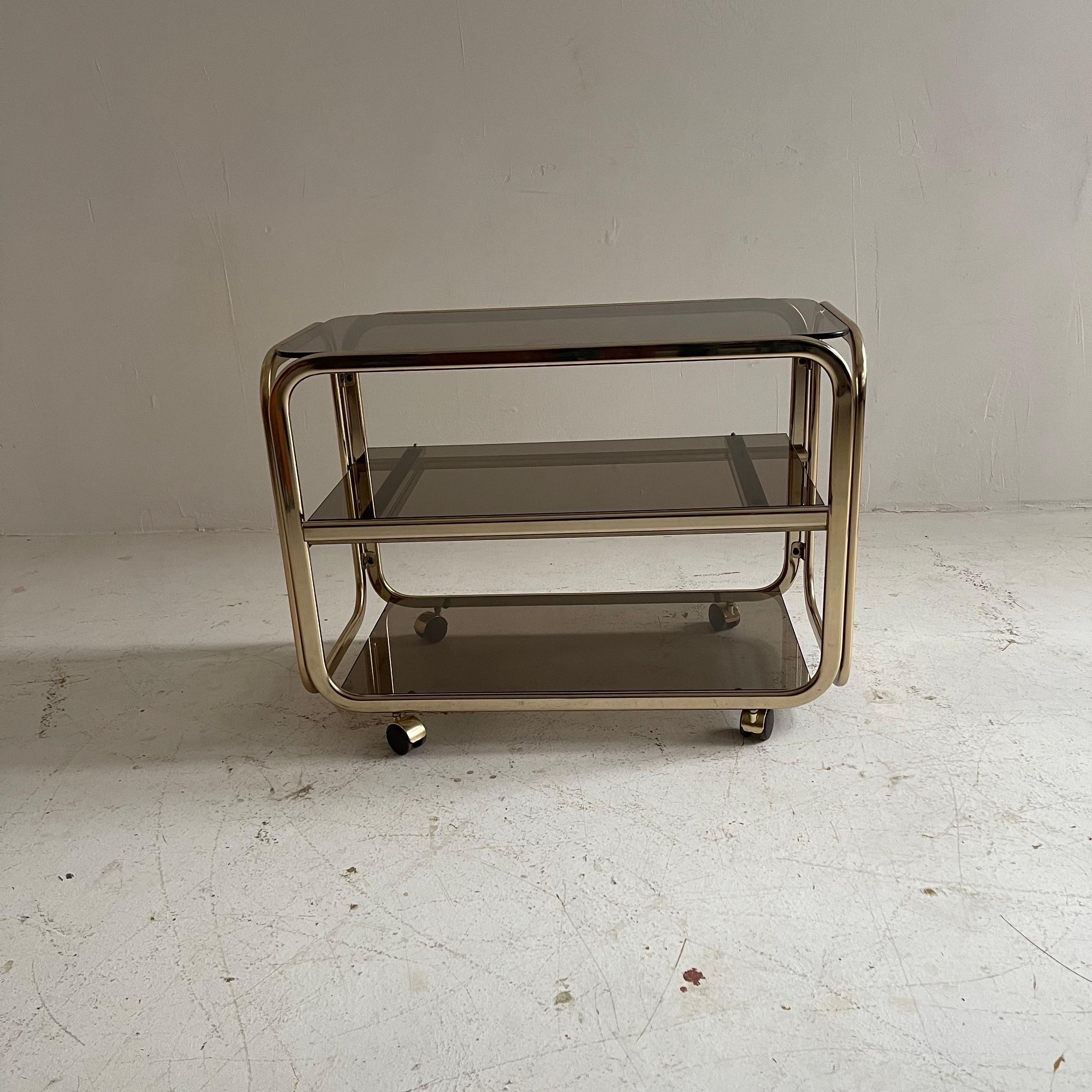 Metal Bar Cart Brass Style For Sale