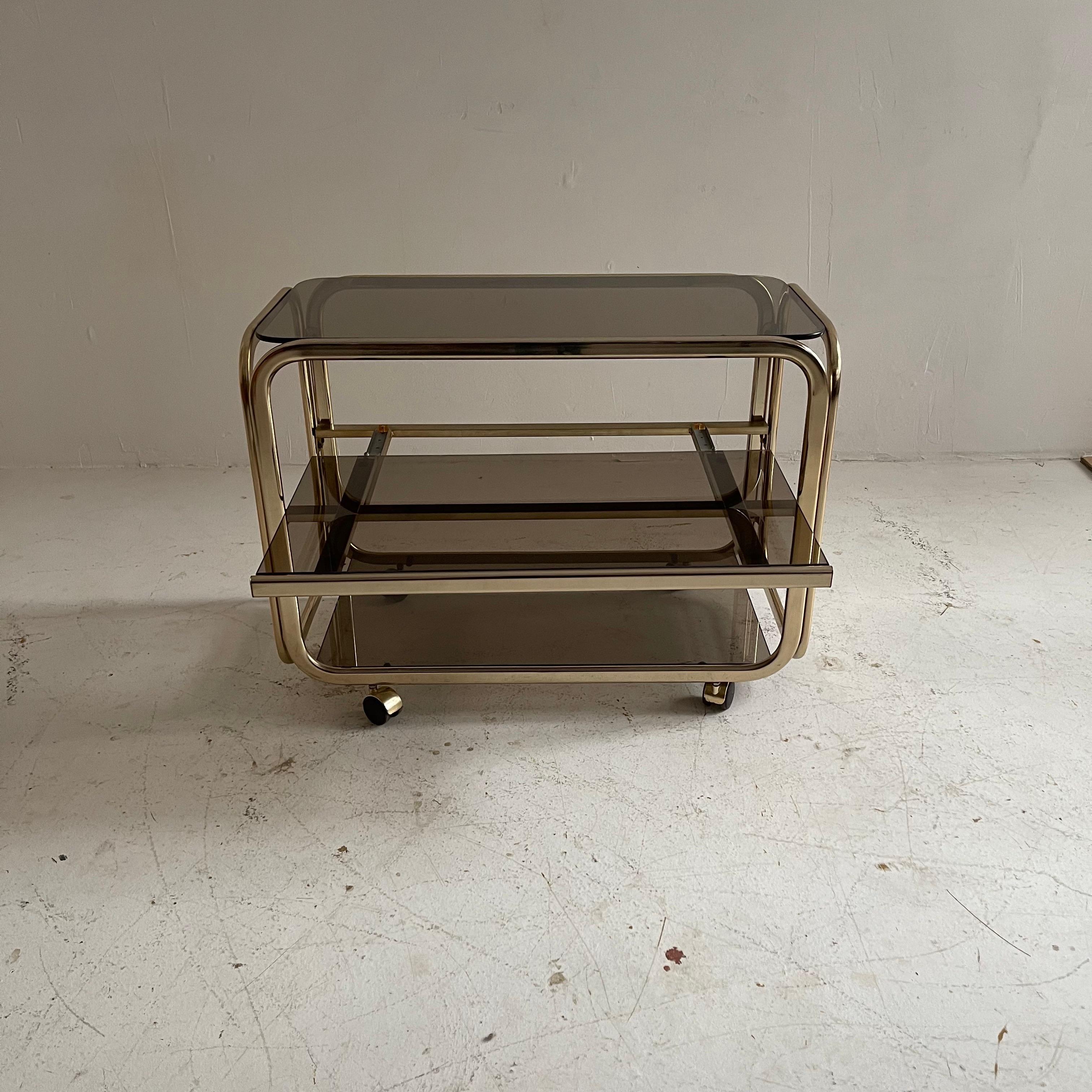 Bar Cart Brass Style For Sale 1