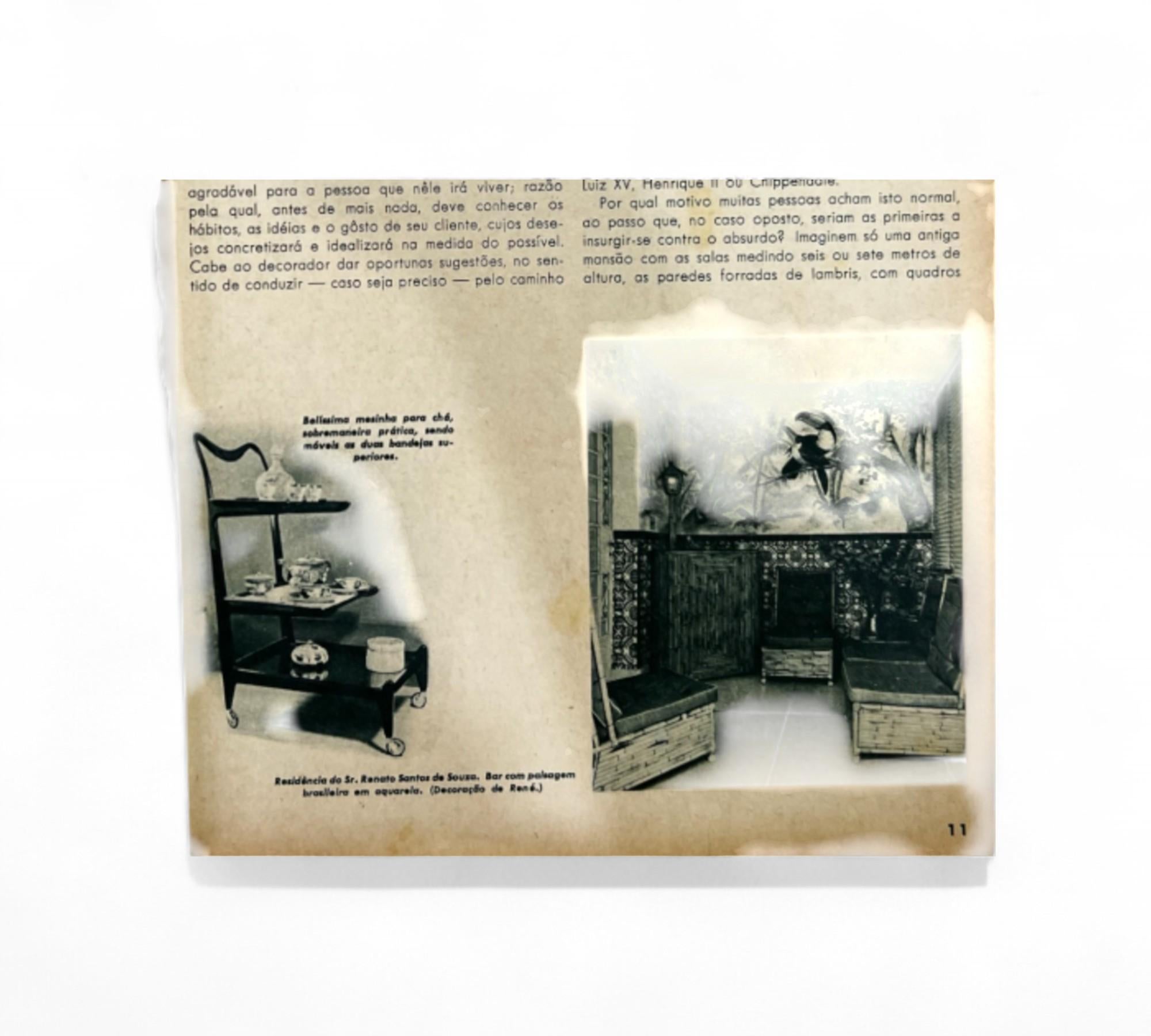 Carrito de bar de Carlo Hauner y Martin Eisler, c. 1950 en venta 5
