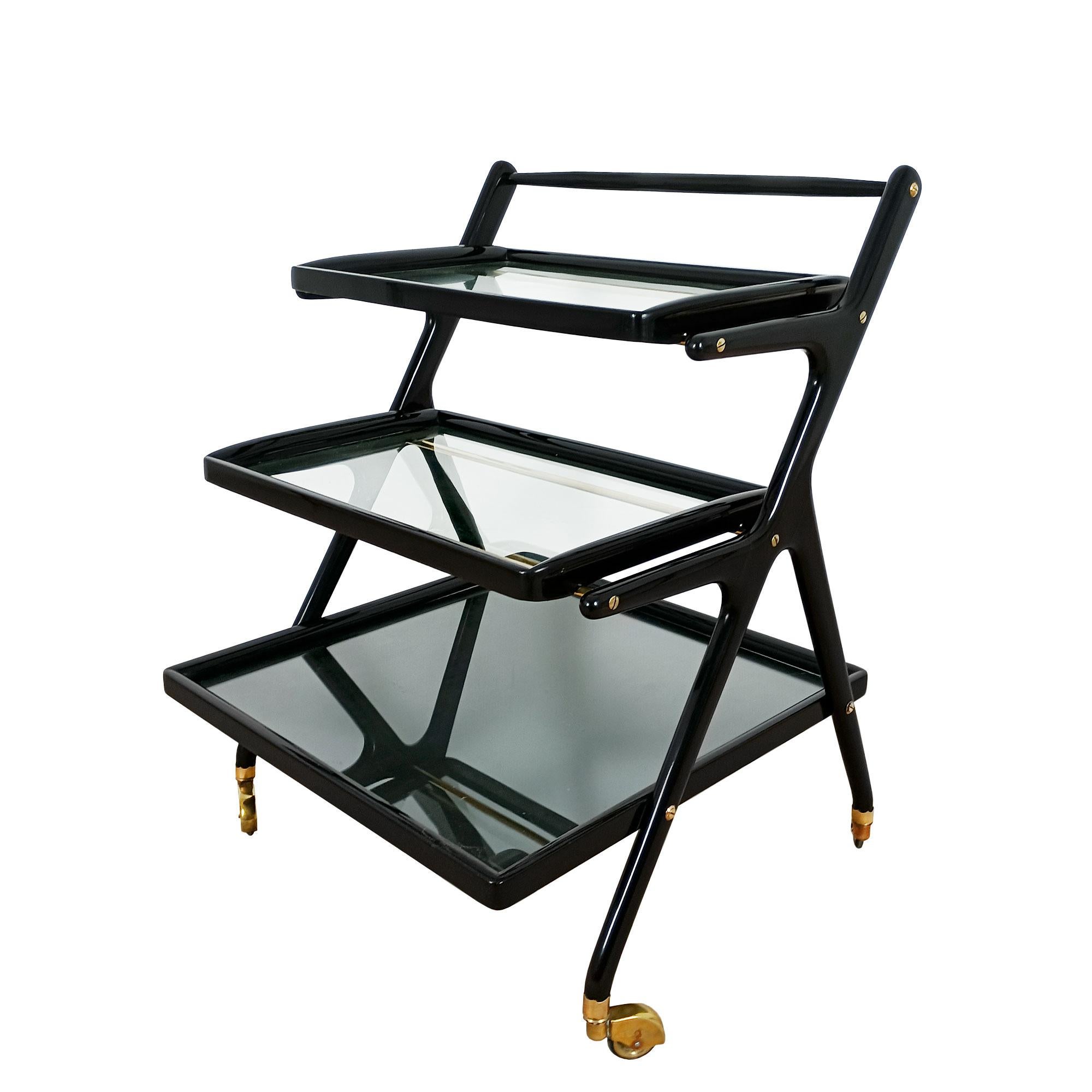 Mid-Century Modern Bar cart by Cesare Lacca for Cassina – Italy 1948-50 For Sale