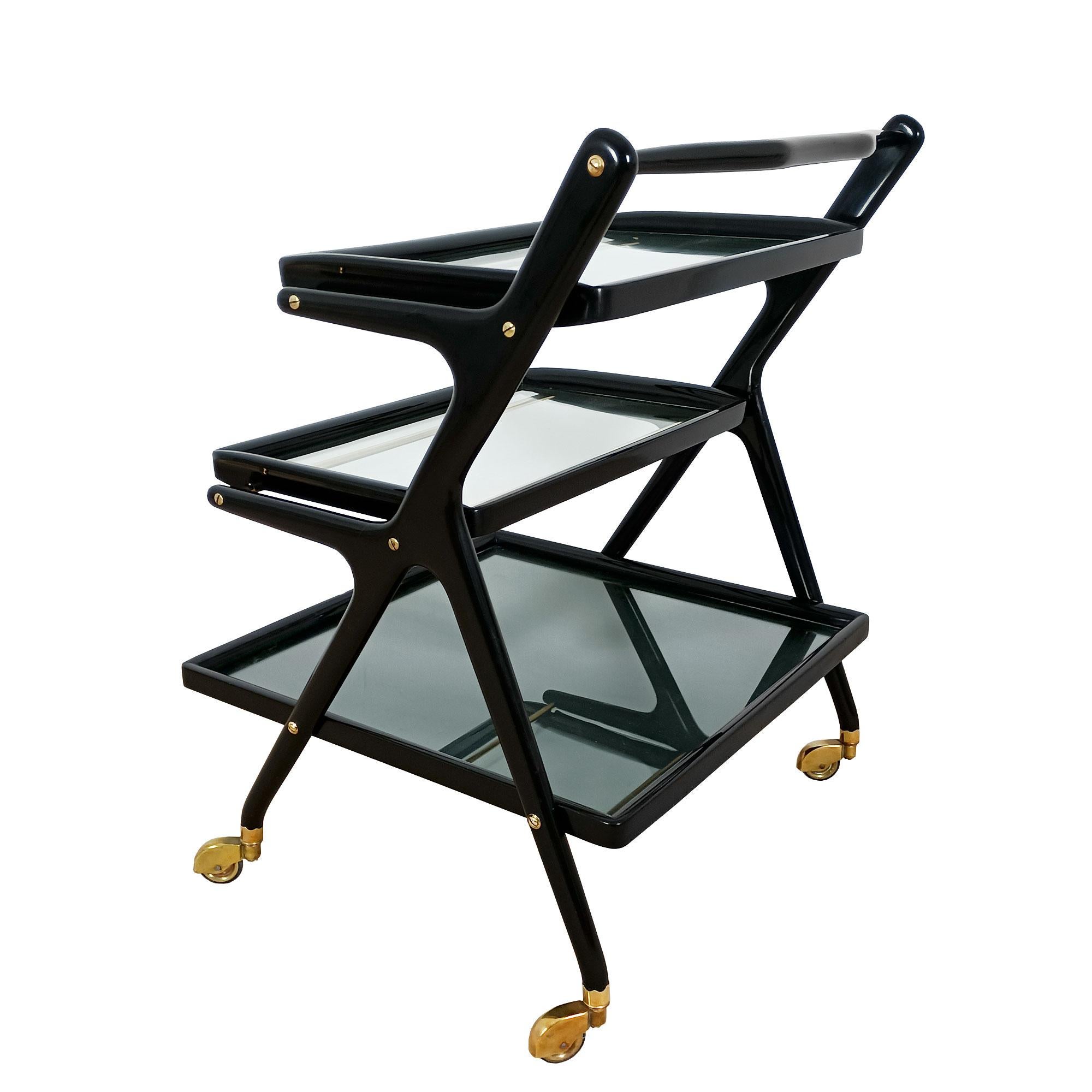 Bar cart by Cesare Lacca for Cassina – Italy 1948-50 In Good Condition For Sale In Girona, ES