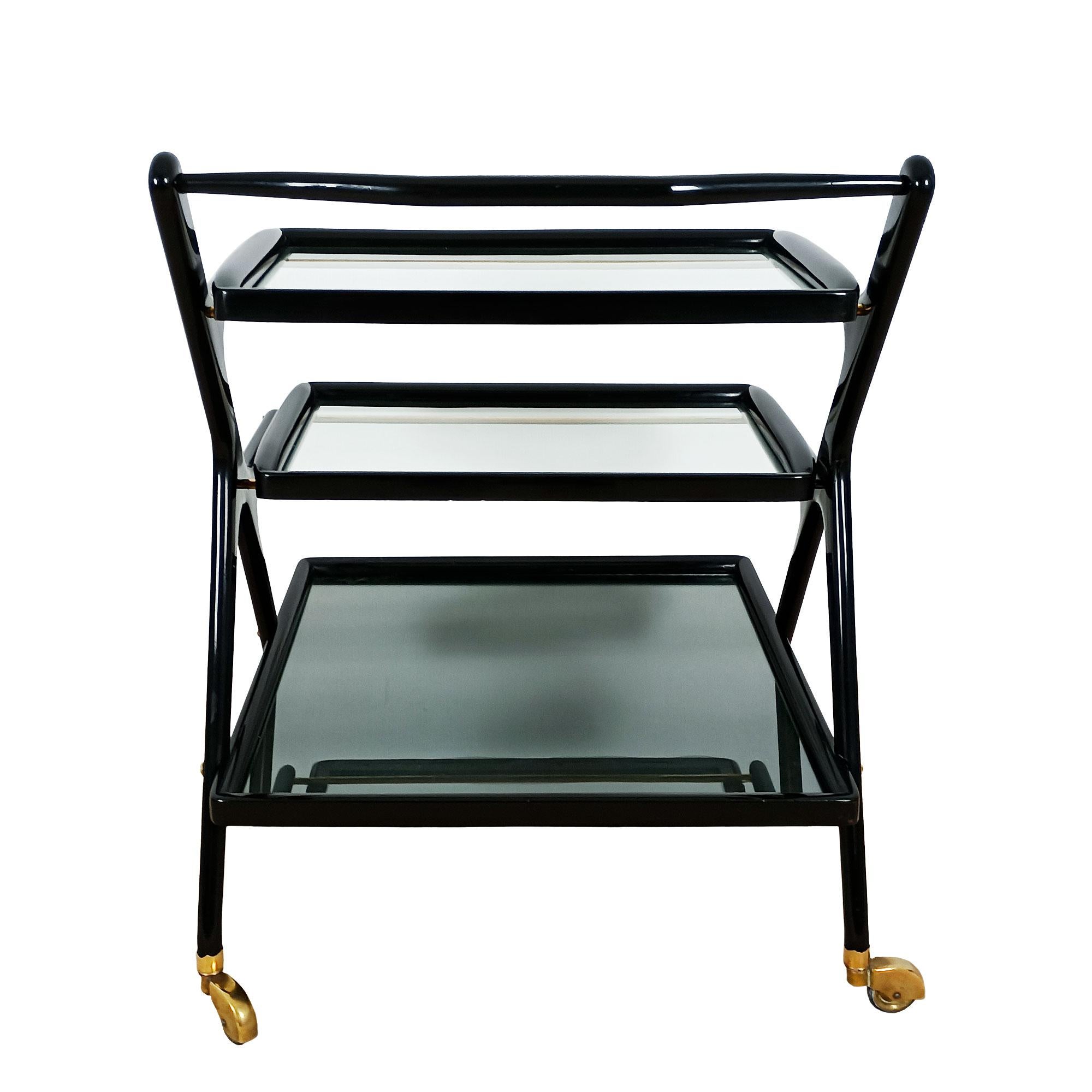 Mid-20th Century Bar cart by Cesare Lacca for Cassina – Italy 1948-50 For Sale