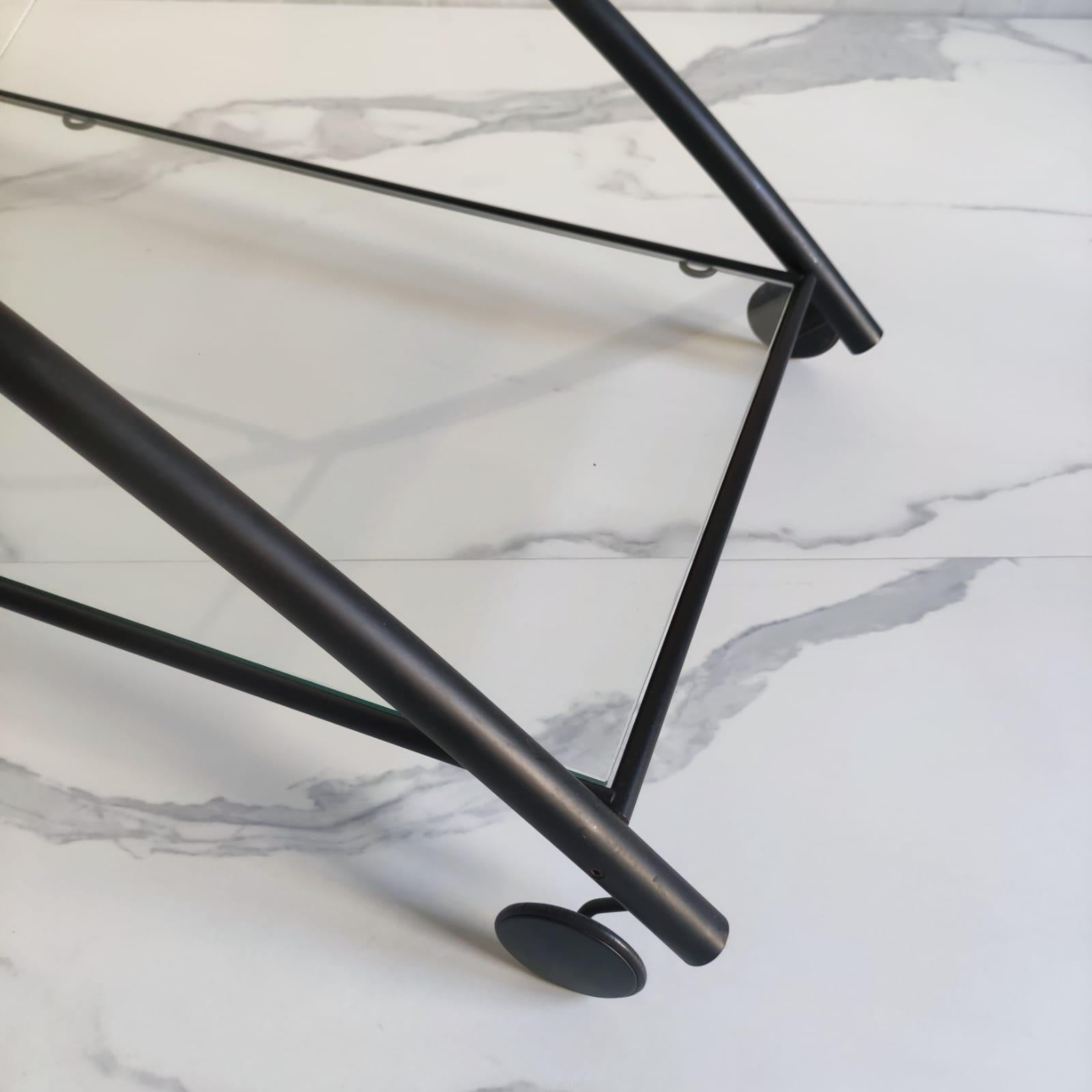Bar Cart by Gilles Derain for Lumen Center, 1980s For Sale 2