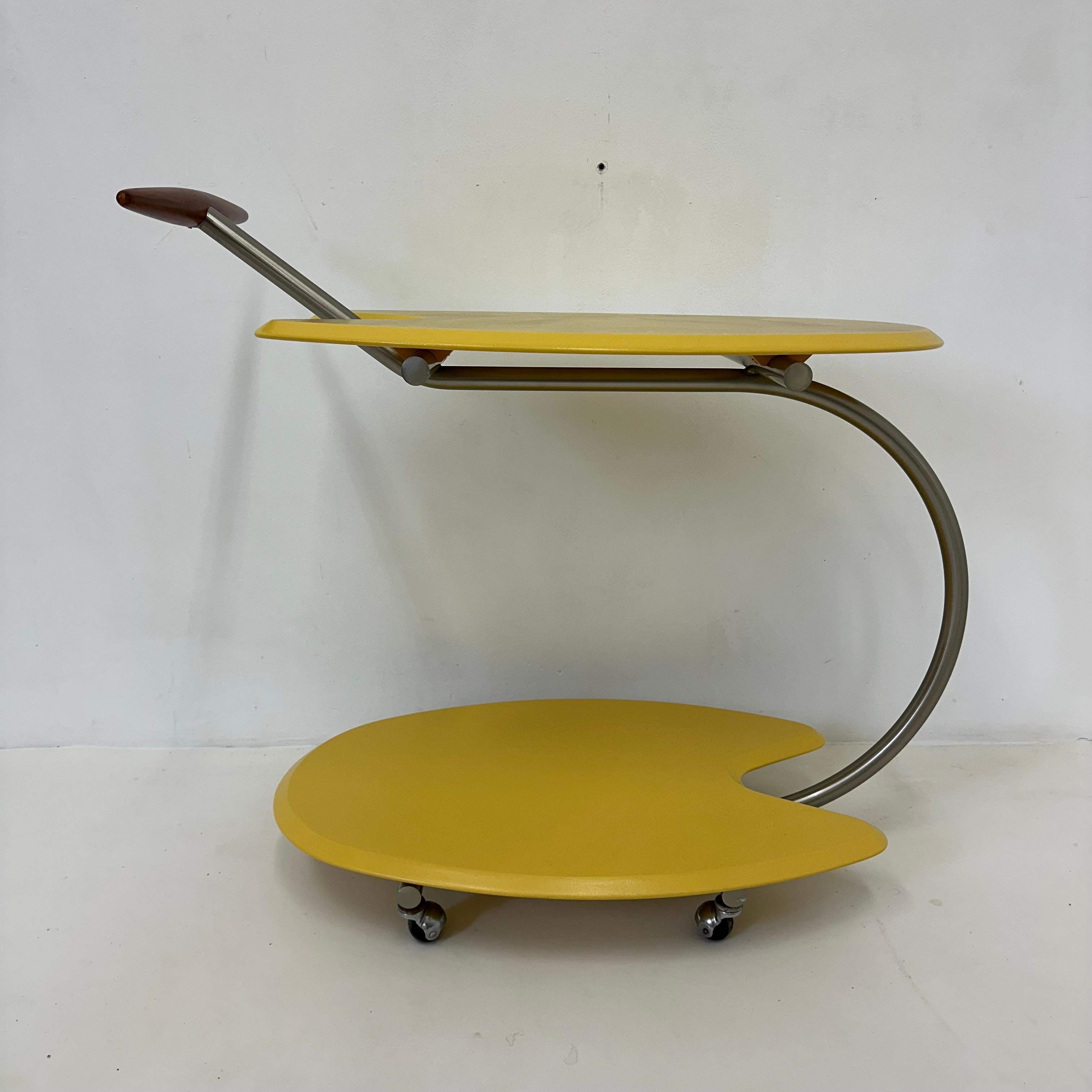Post-Modern Bar cart by Massimo Iosa Ghini for BRF Italy, 1980’s For Sale