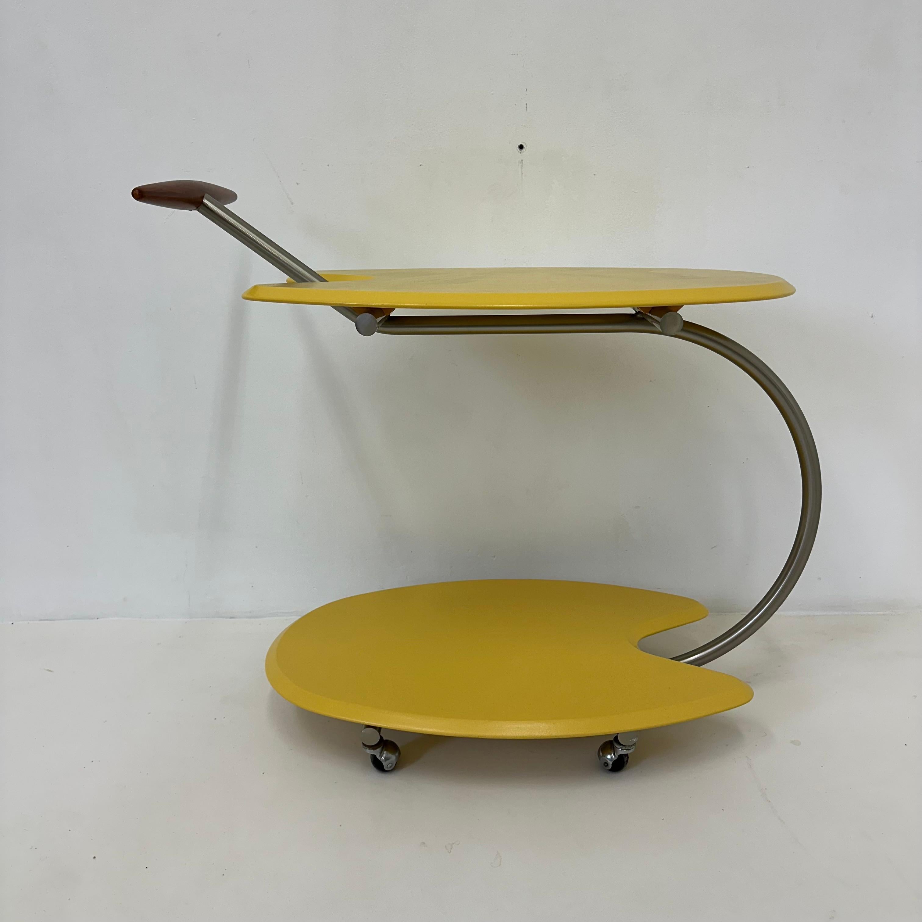 Bar cart by Massimo Iosa Ghini for BRF Italy, 1980’s In Good Condition For Sale In Delft, NL