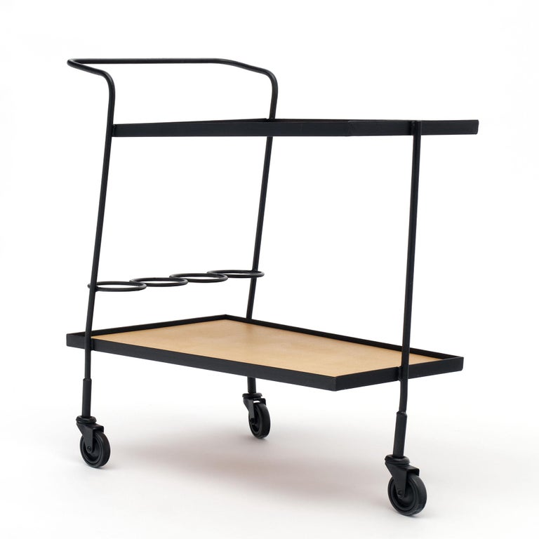Steel Bar Cart By Mathieu Mategot For Sale