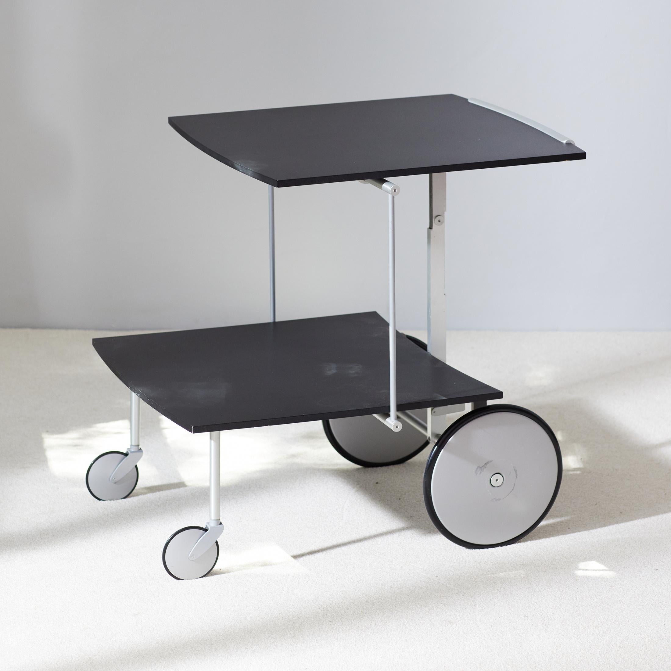 Modern Adjustable Bar Cart by Raul Barbieri and Giorgio Marianelli for Ycami 1990