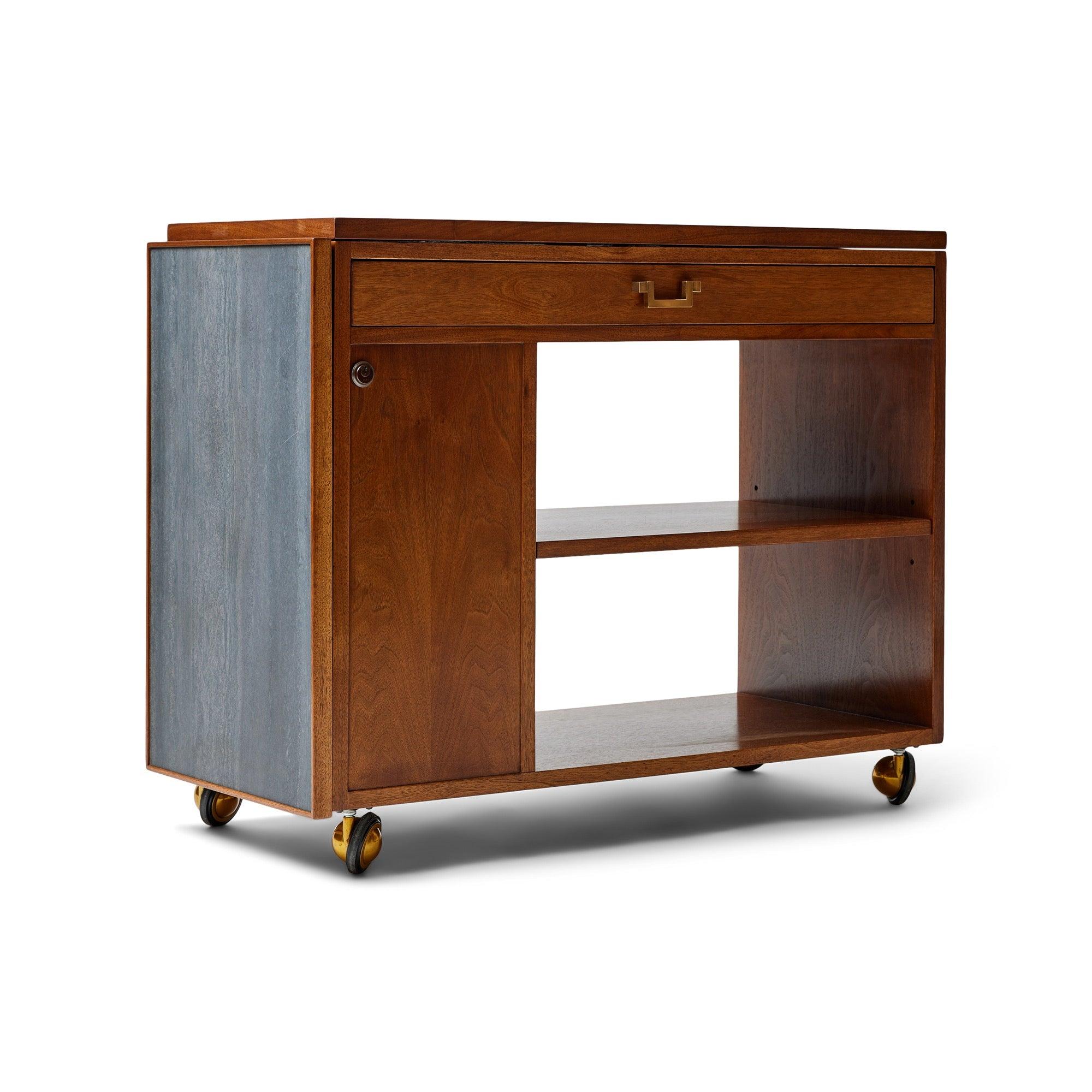 Bar Cart by Edward Wormley for Dunbar, 1950's In Excellent Condition For Sale In Sagaponack, NY