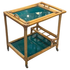 Bar Cart in Bamboo. Italy 1970