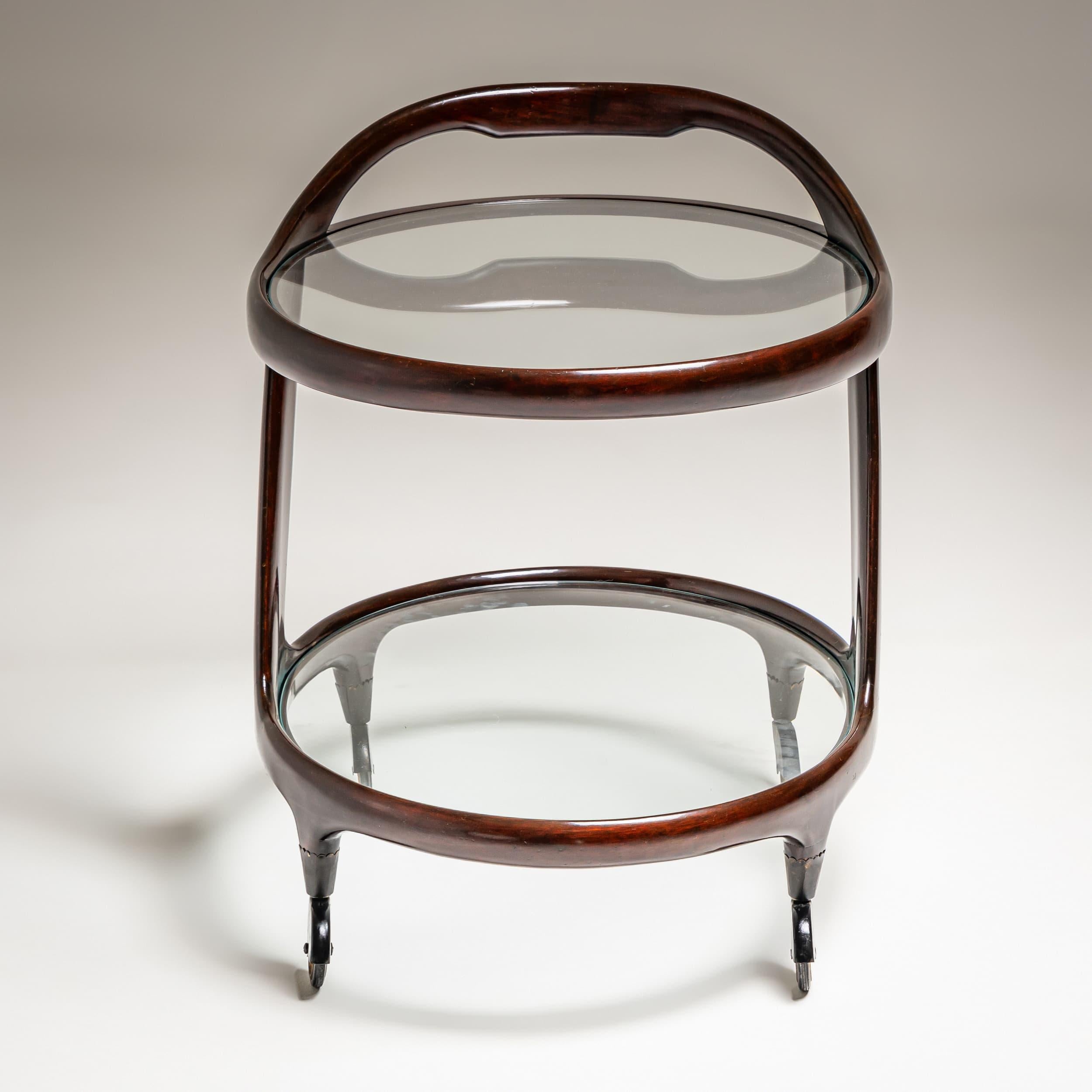 Carrello da bar nello stile di Cesare Lacca, Italia, anni '50 in vendita 1