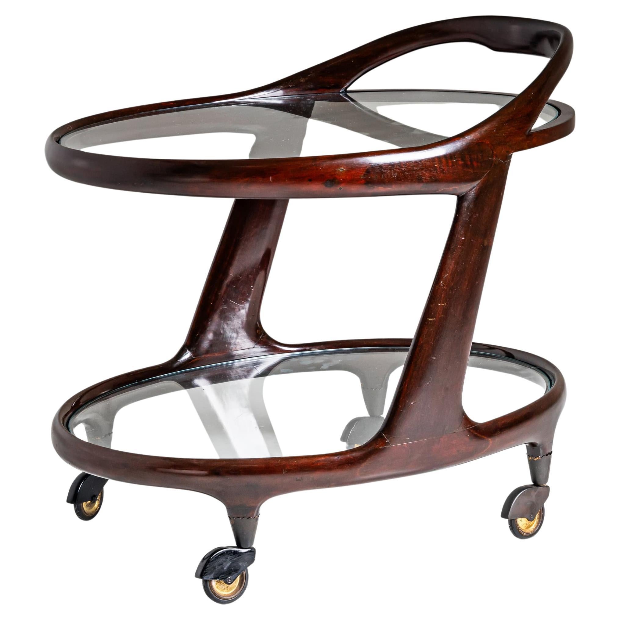 Carrello da bar nello stile di Cesare Lacca, Italia, anni '50 in vendita