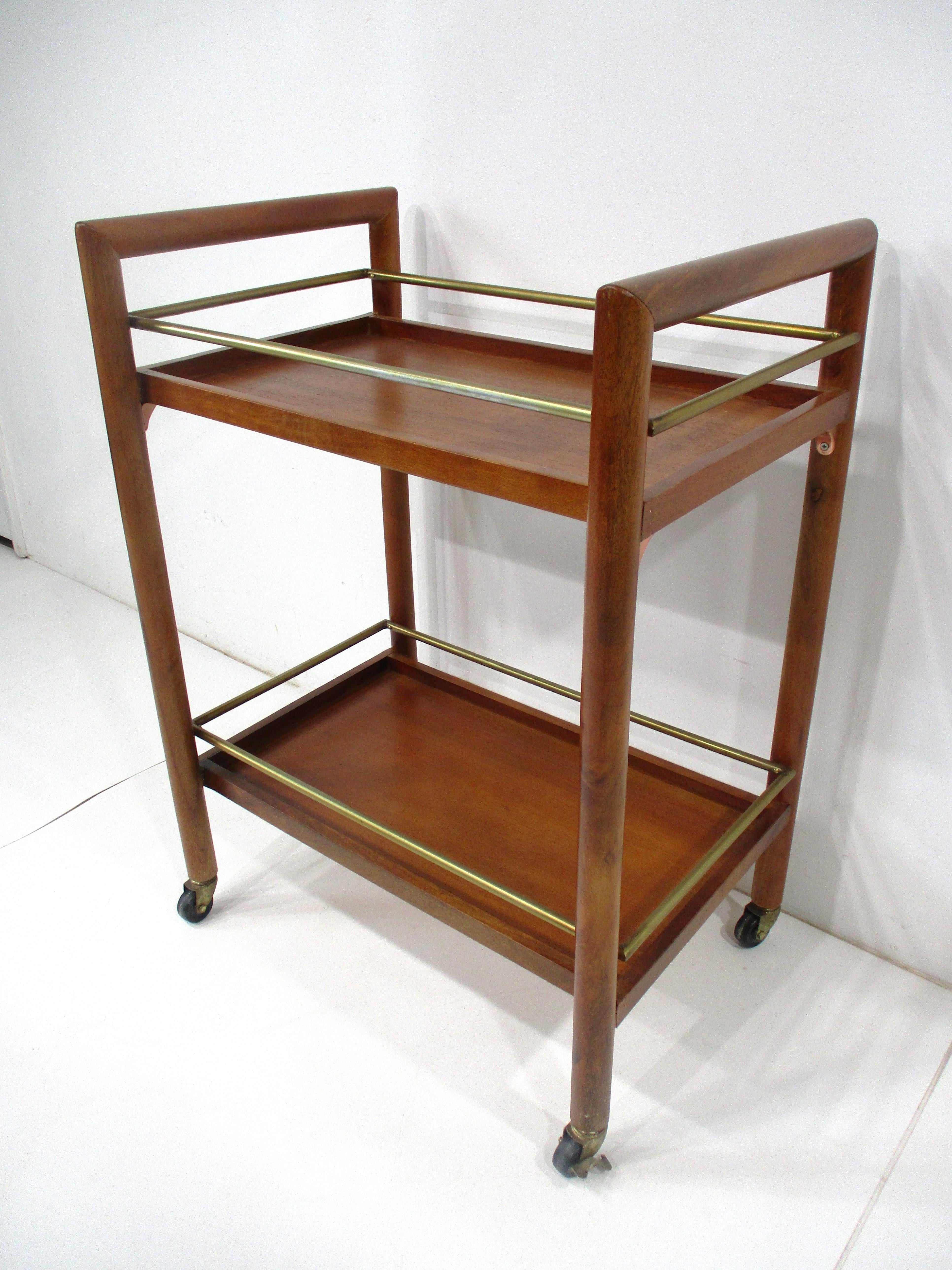 Mid-Century Modern Bar Cart in the style of Widdicomb and T.H. Robs- John Gibbings