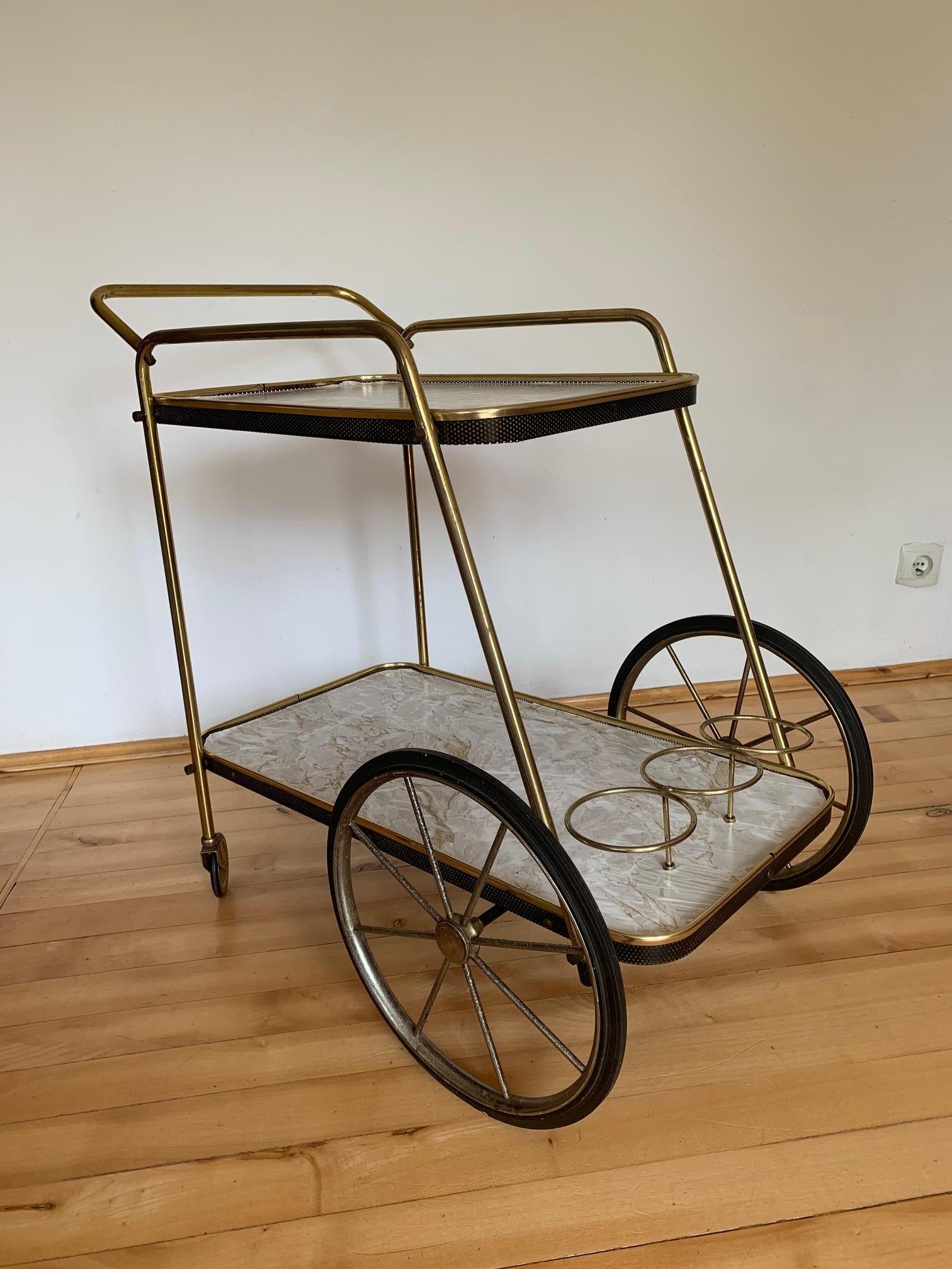 Bar Cart, Italy, 1960s In Good Condition For Sale In Mazowieckie, PL