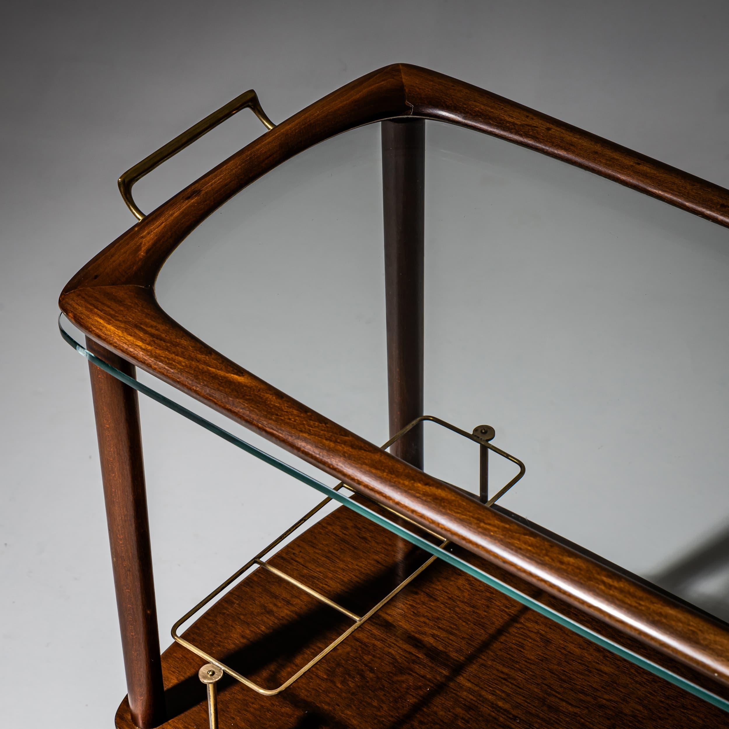 Chariot de bar, La Permanente Mobili Cantù, Italie, milieu du XXe siècle Bon état - En vente à Greding, DE