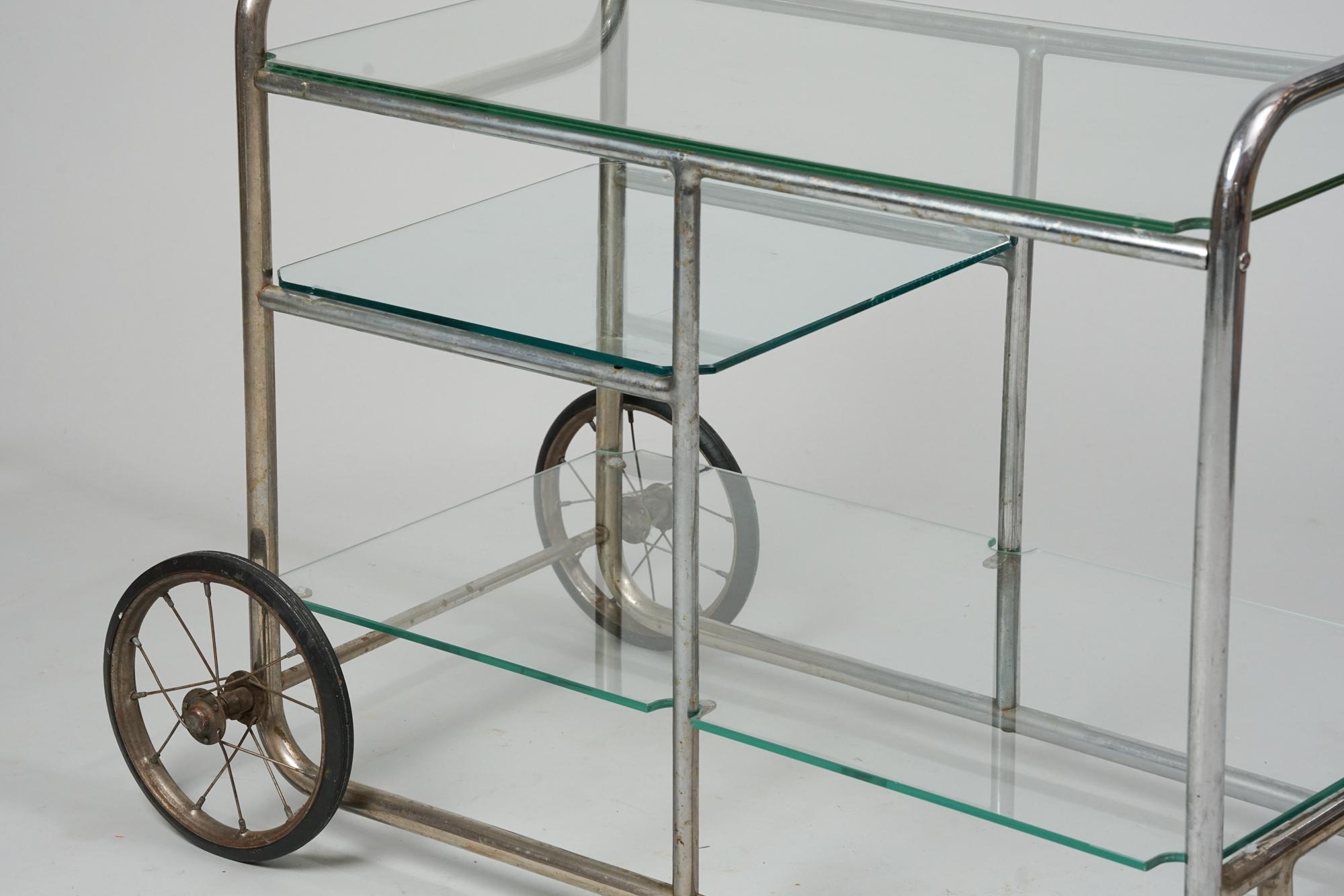 Scandinavian Modern Bar Cart, Pauli E. Blomstedt, Heteka, Finland, 1930s For Sale
