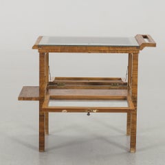 Bar Cart, Stained Wood, 1940s, Sweden