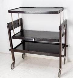 Bar Cart Table Trolley Removable into Dining Table Geisha, France, c. 1950
