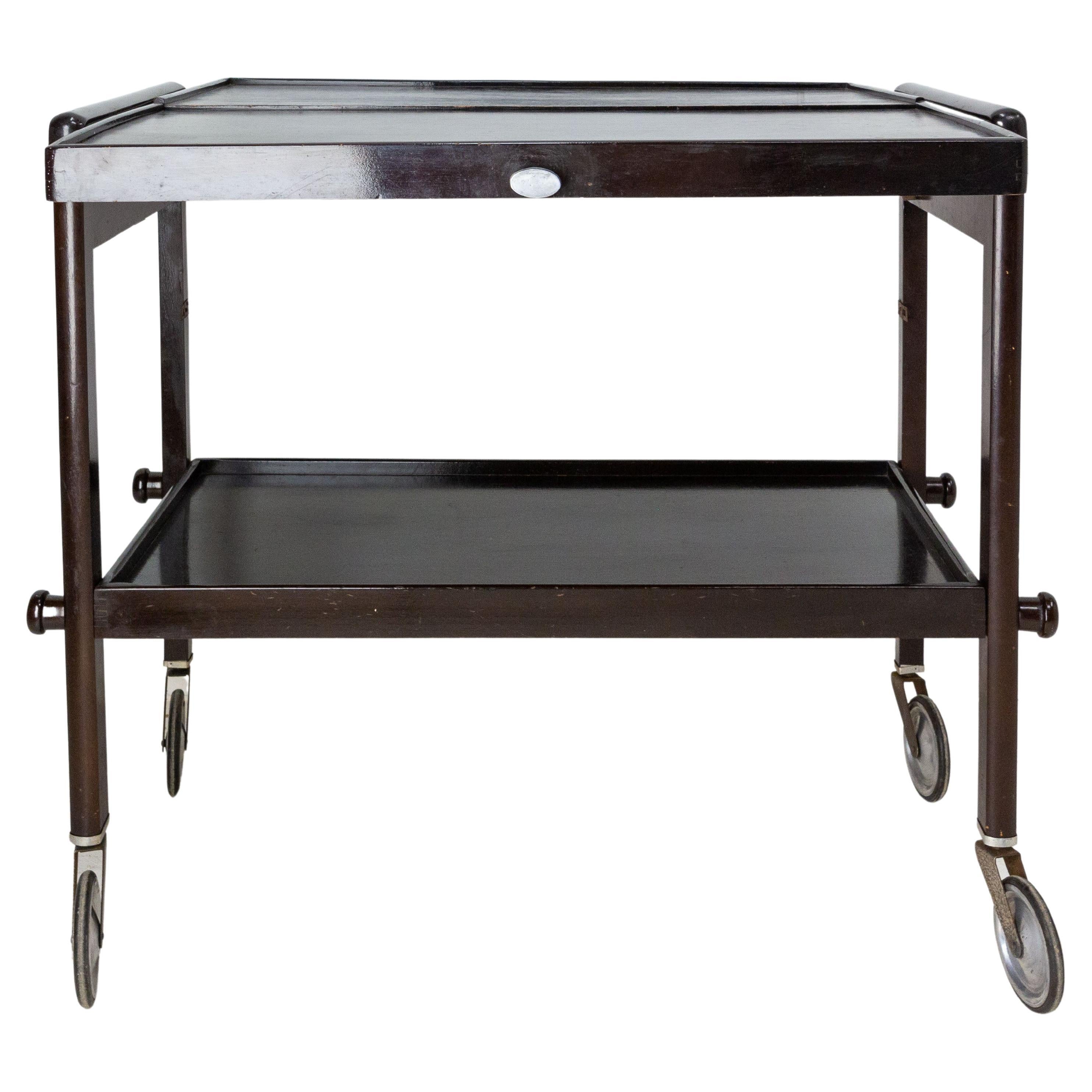 Bar Cart Table Trolley Removable into Dining Table Geisha, France, c. 1950