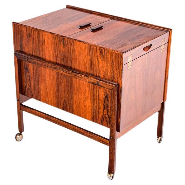 Bar Cart Trolley by Andreas Hansen in Rosewood, 1960s