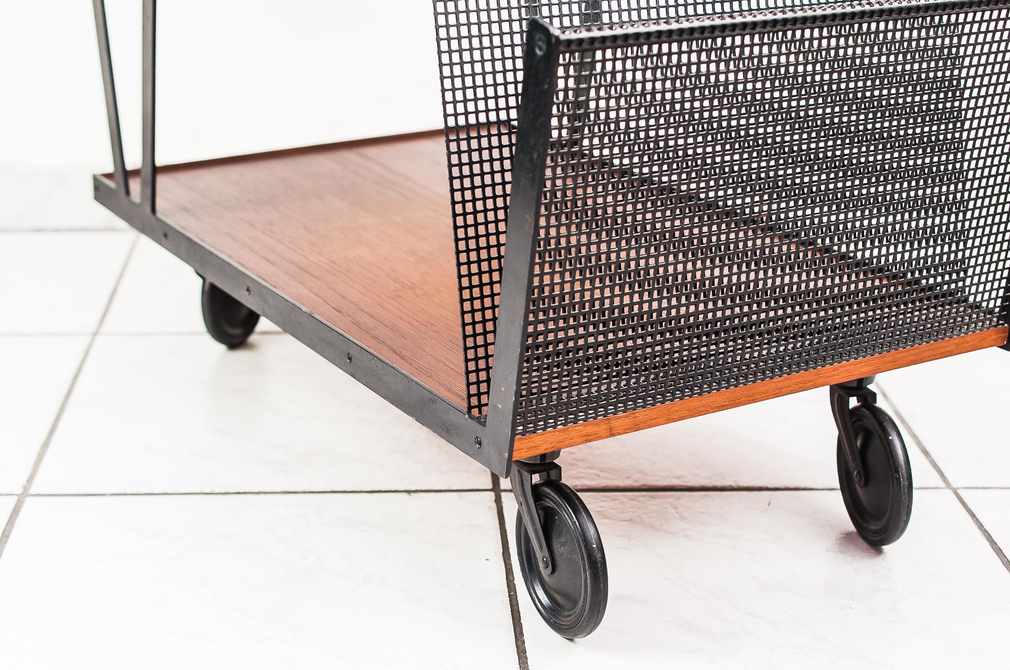 Bar Cart Vienna circa 1950s with Punched Grid For Sale 3